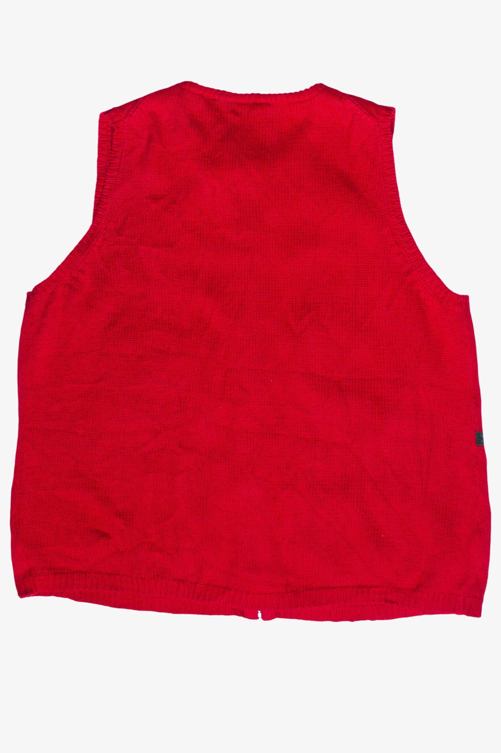 Crazy Horse Holiday Patches Bell Zip Up Ugly Christmas Vest (2000s)