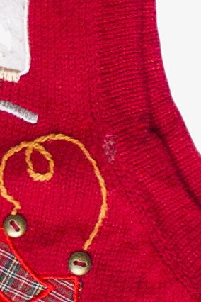 Vintage Ice Skates & Mittens Basic Editions Ugly Christmas Vest (2000s)