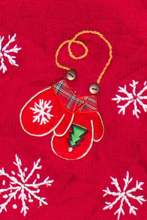 Vintage Ice Skates & Mittens Basic Editions Ugly Christmas Vest (2000s)