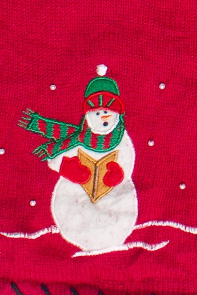 Vintage Pappagallo Caroling Snowmen Ugly Christmas Vest (1990s)