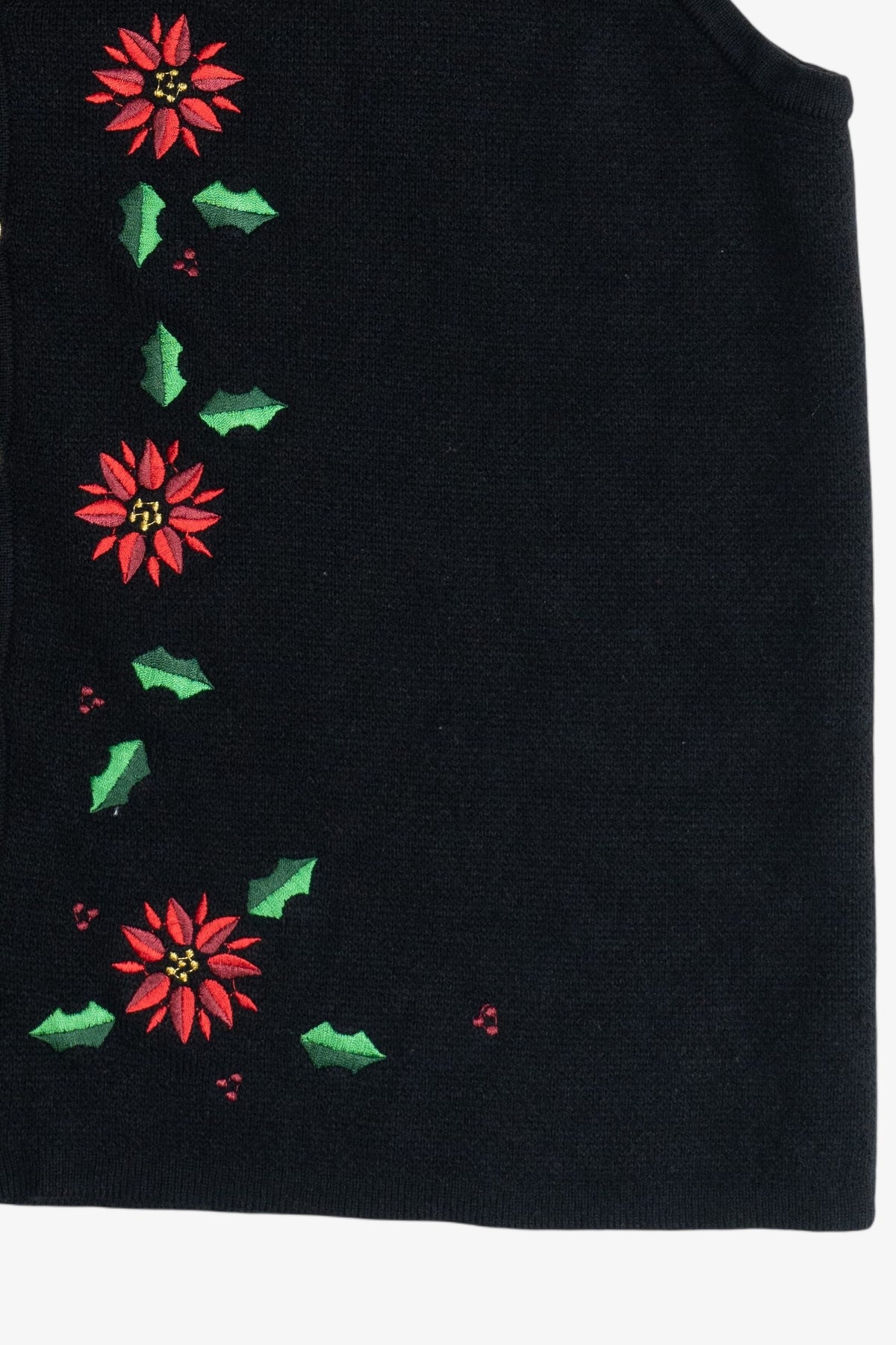Vintage Poinsettia Croft & Barrow Ugly Christmas Sweater (1990s)