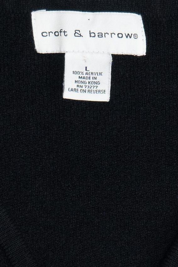 Vintage Poinsettia Croft & Barrow Ugly Christmas Sweater (1990s)