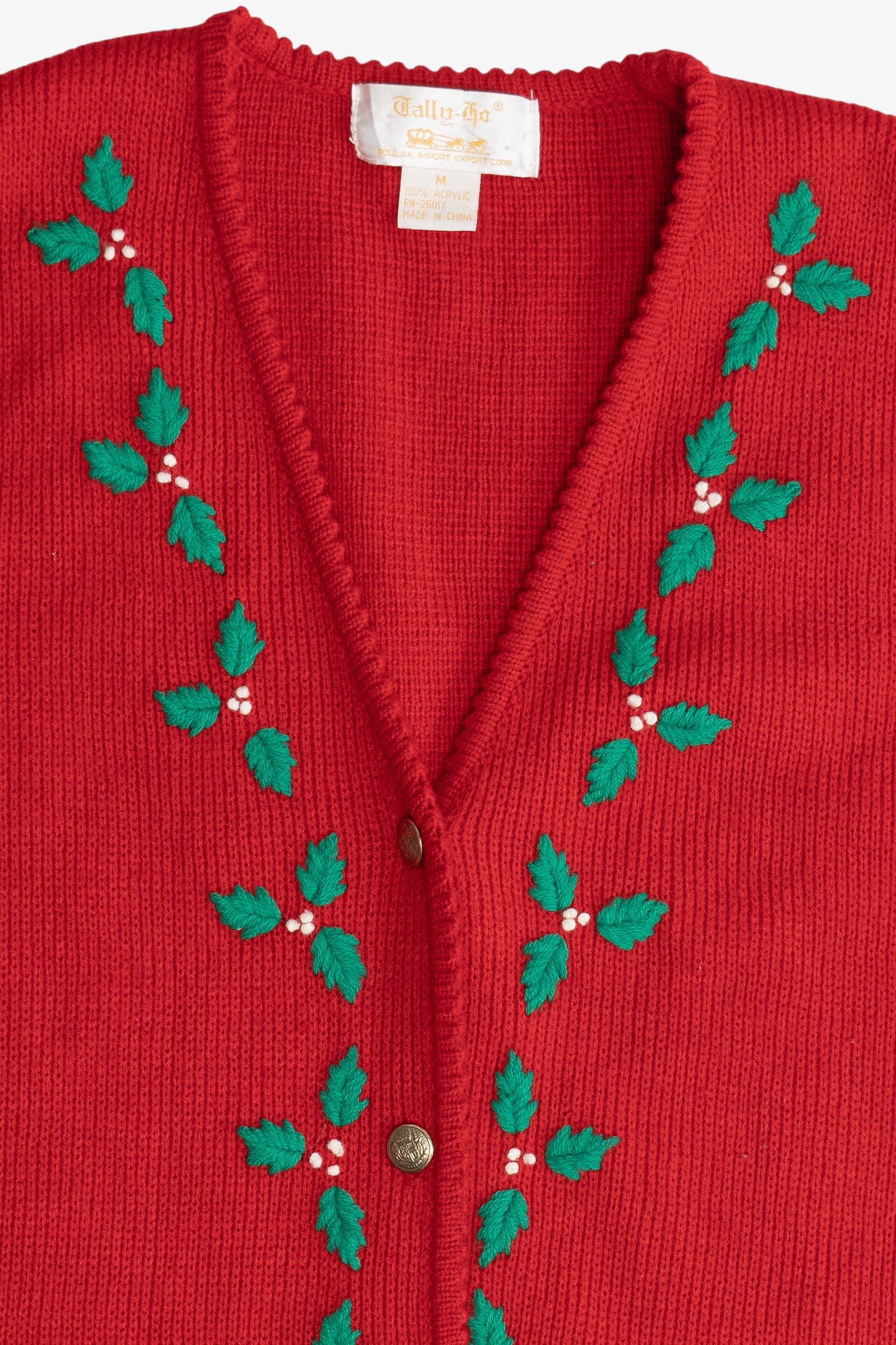 Vintage Tally Ho Double Pocket Ugly Christmas Vest (1980s)