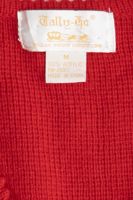 Vintage Tally Ho Double Pocket Ugly Christmas Vest (1980s)