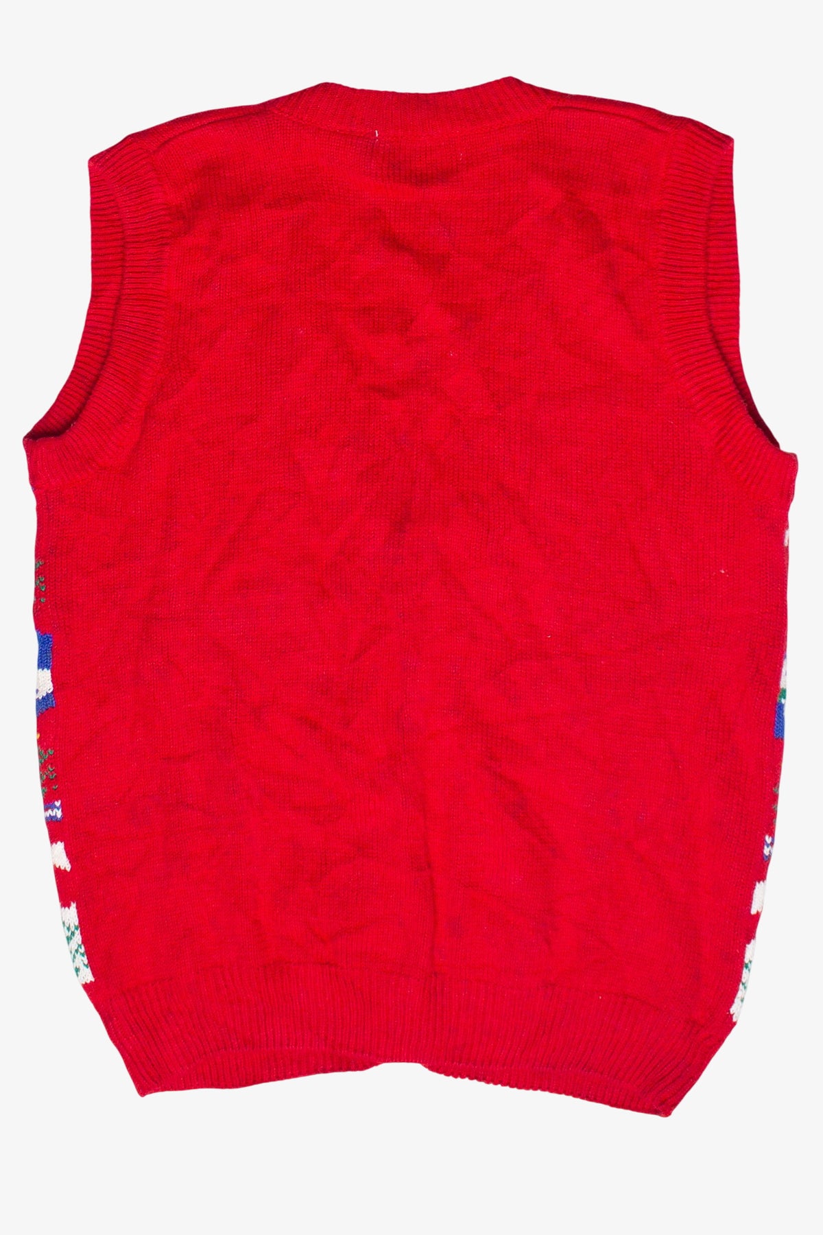 Vintage Cottagecore Bears Geese Pattern Laura Gayle Ugly Christmas Vest (1990s)