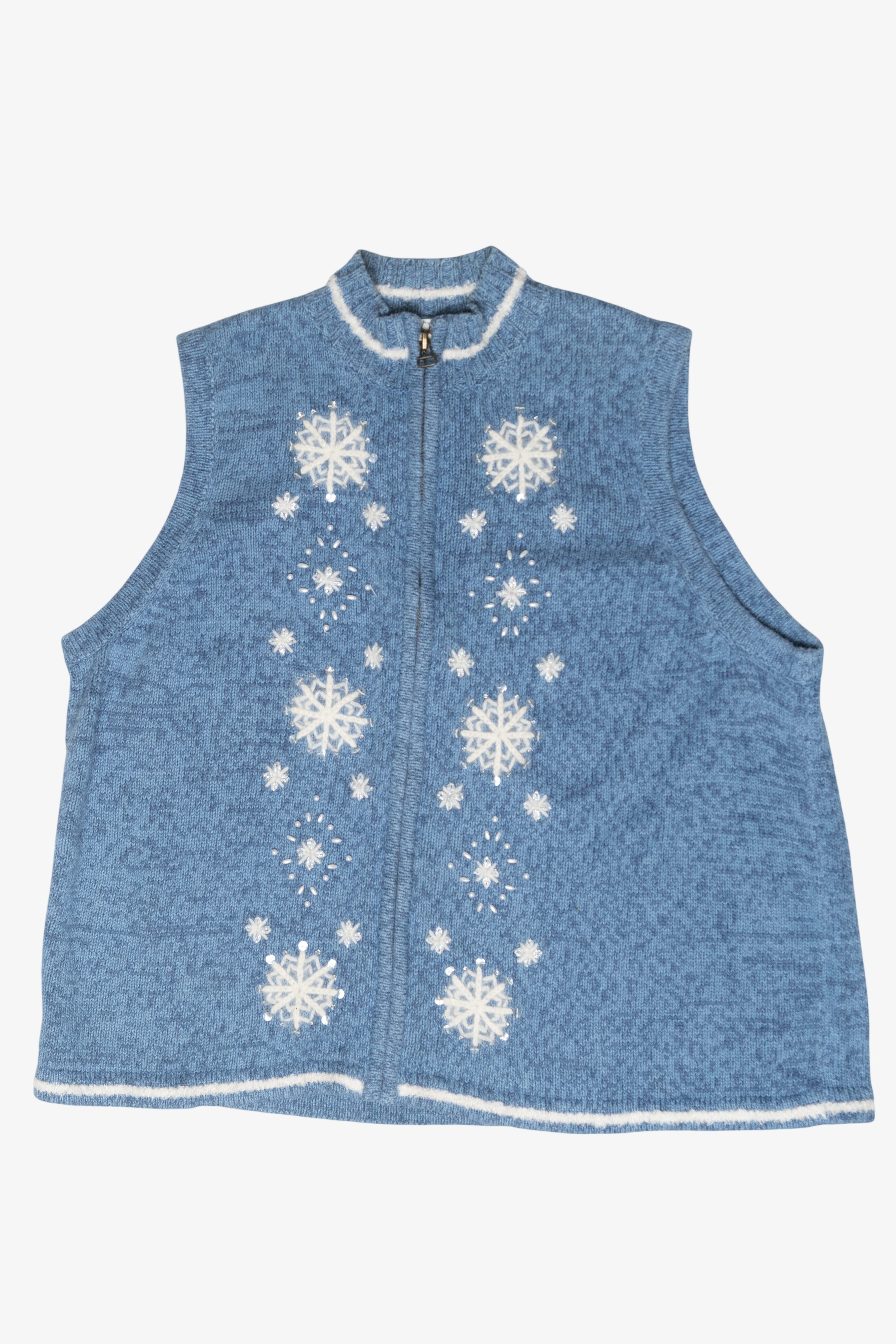 Snowflakes Vintage Ugly Christmas Sweater (2000s)