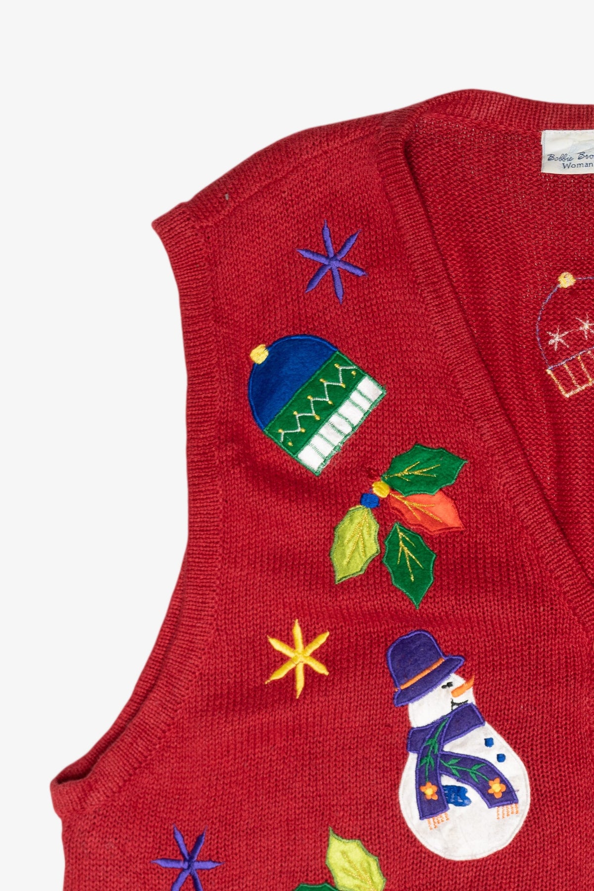 Snowmen Hats Vintage Ugly Christmas Vest (1990s)
