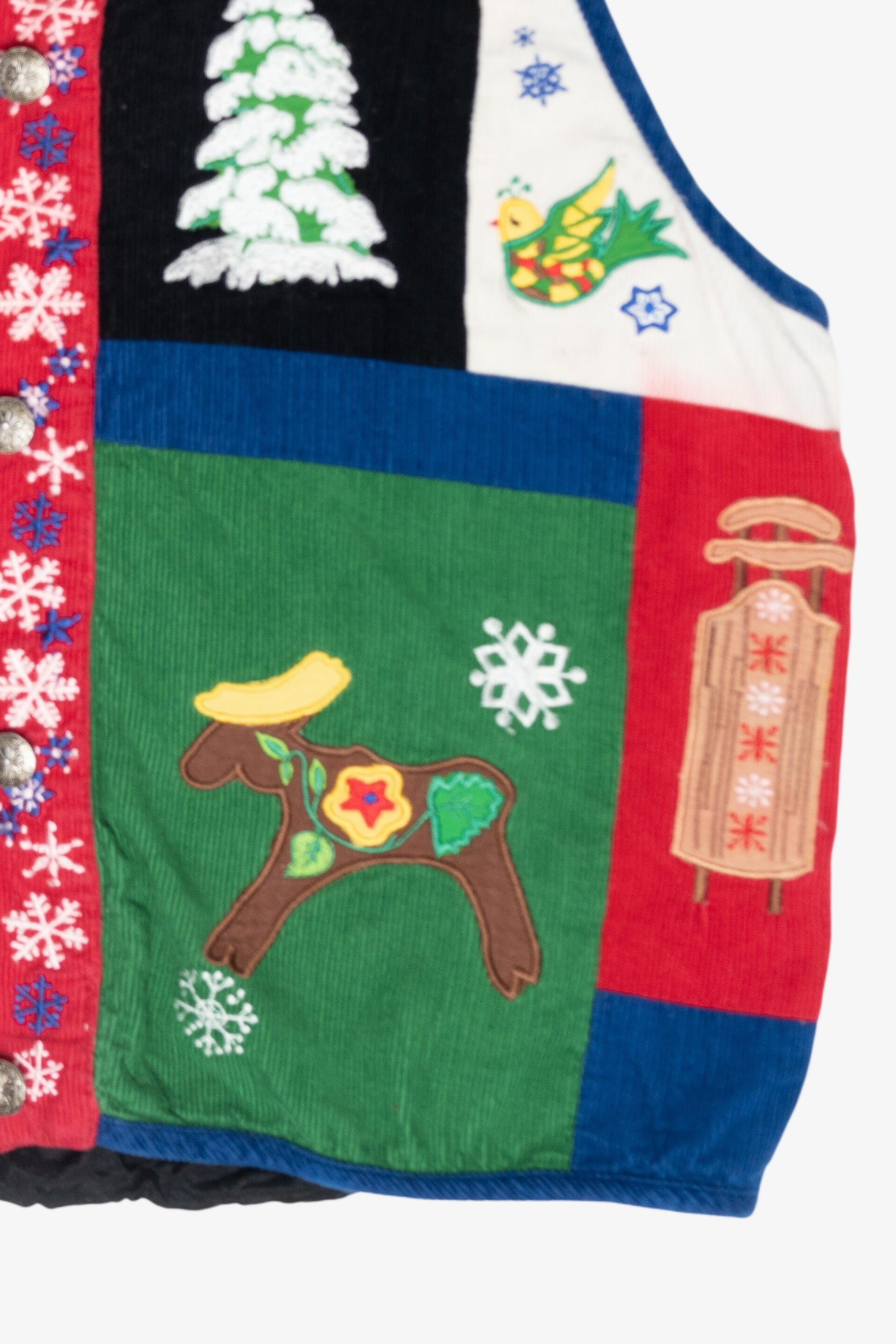 Quilted Icons Vintage Ugly Christmas Vest (1990s)