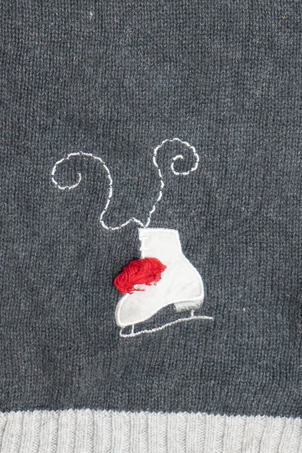 Vintage Ice Skating & Skiing Ugly Christmas Sweater Vest (2000s)