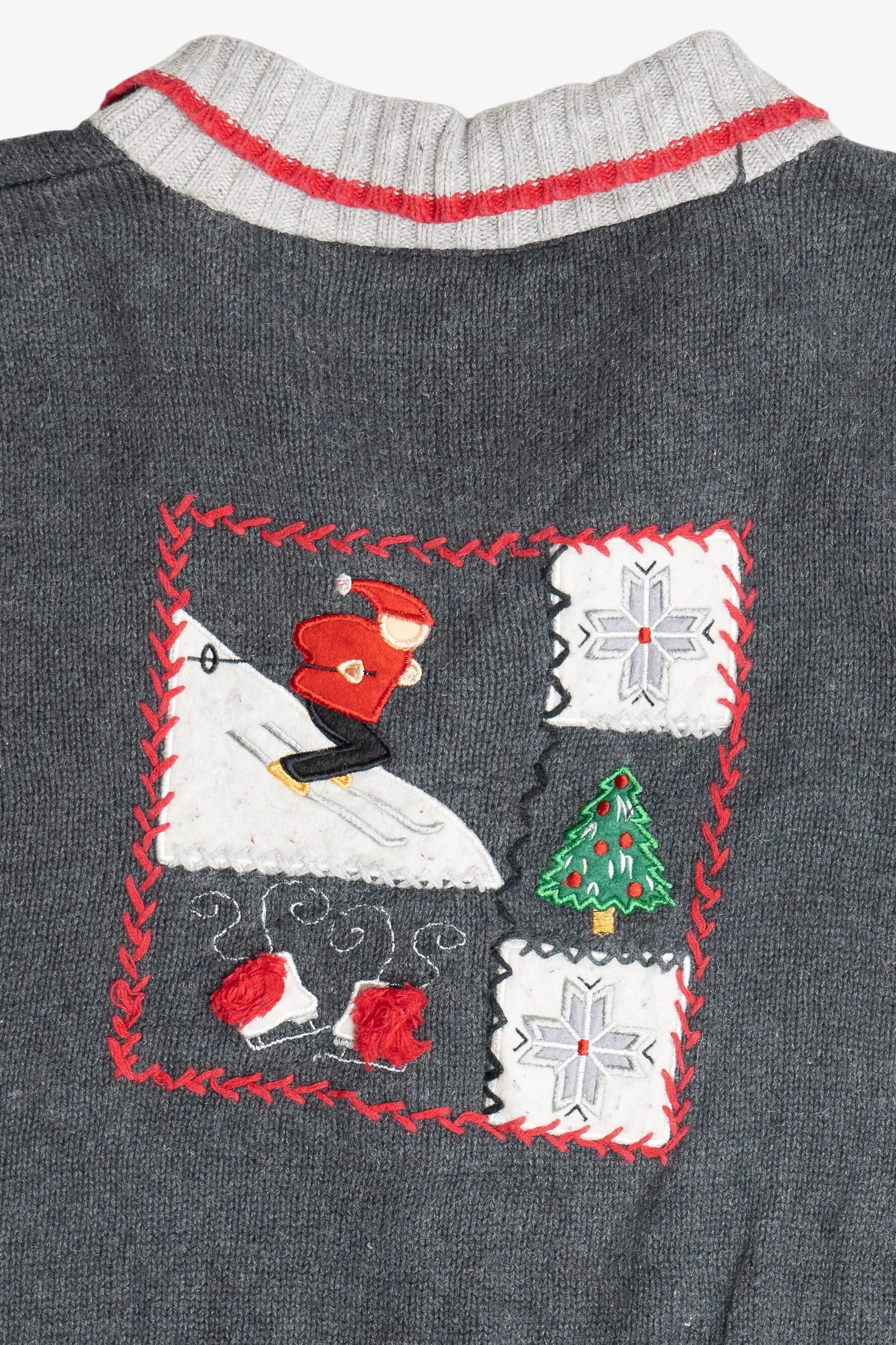 Vintage Ice Skating & Skiing Ugly Christmas Sweater Vest (2000s)