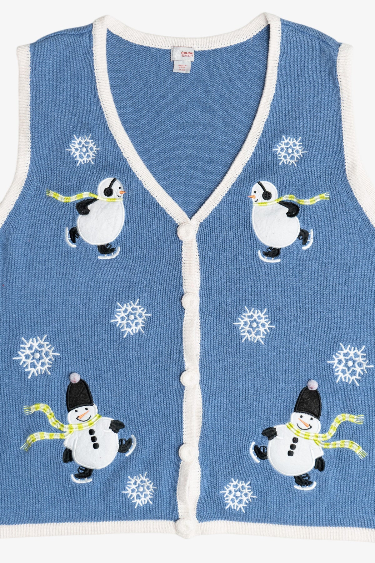 Vintage Holiday Editions Snowmen Ugly Christmas Sweater Vest (2000s)