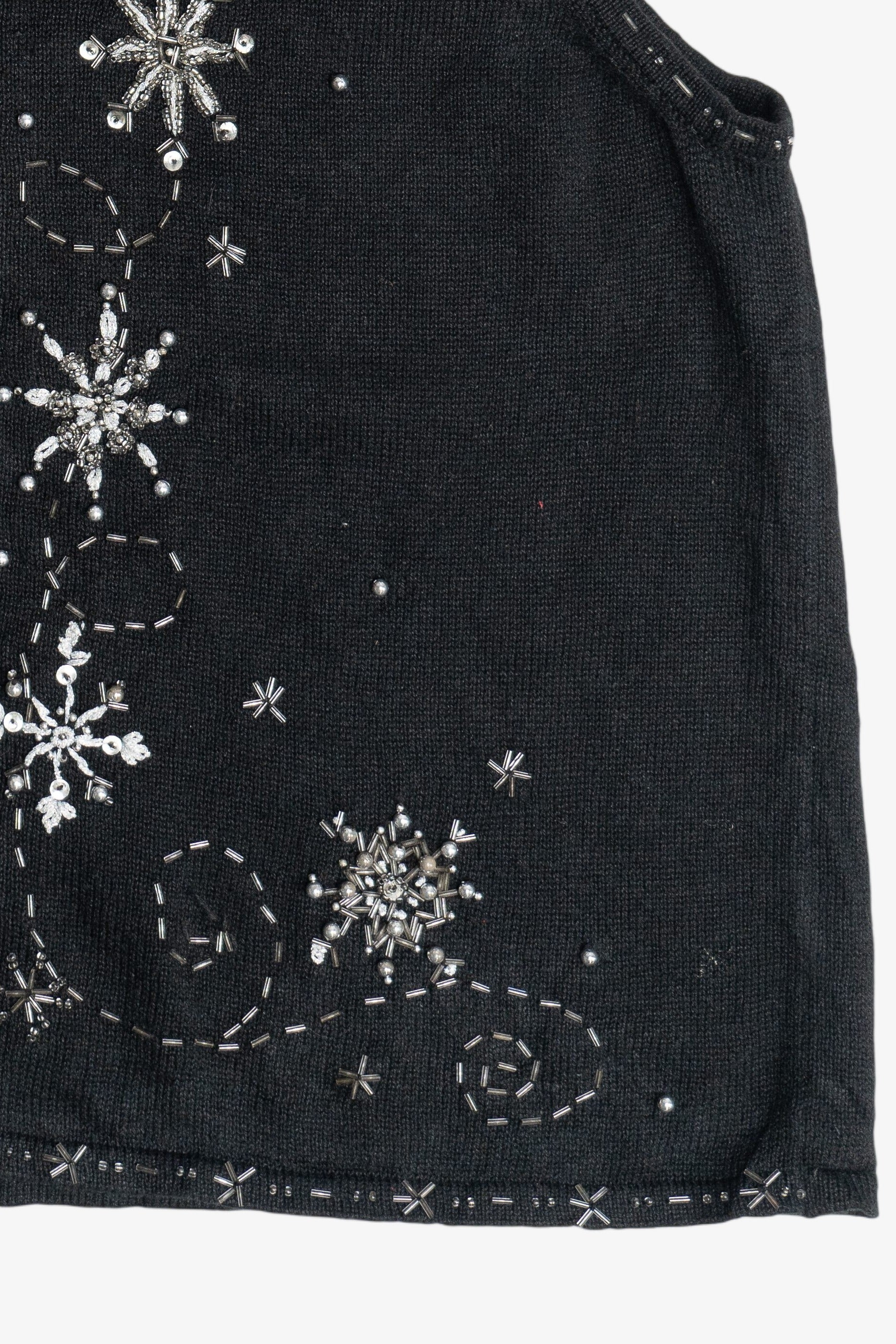 Vintage Snowflakes Ugly Christmas Sweater Vest (1990s)