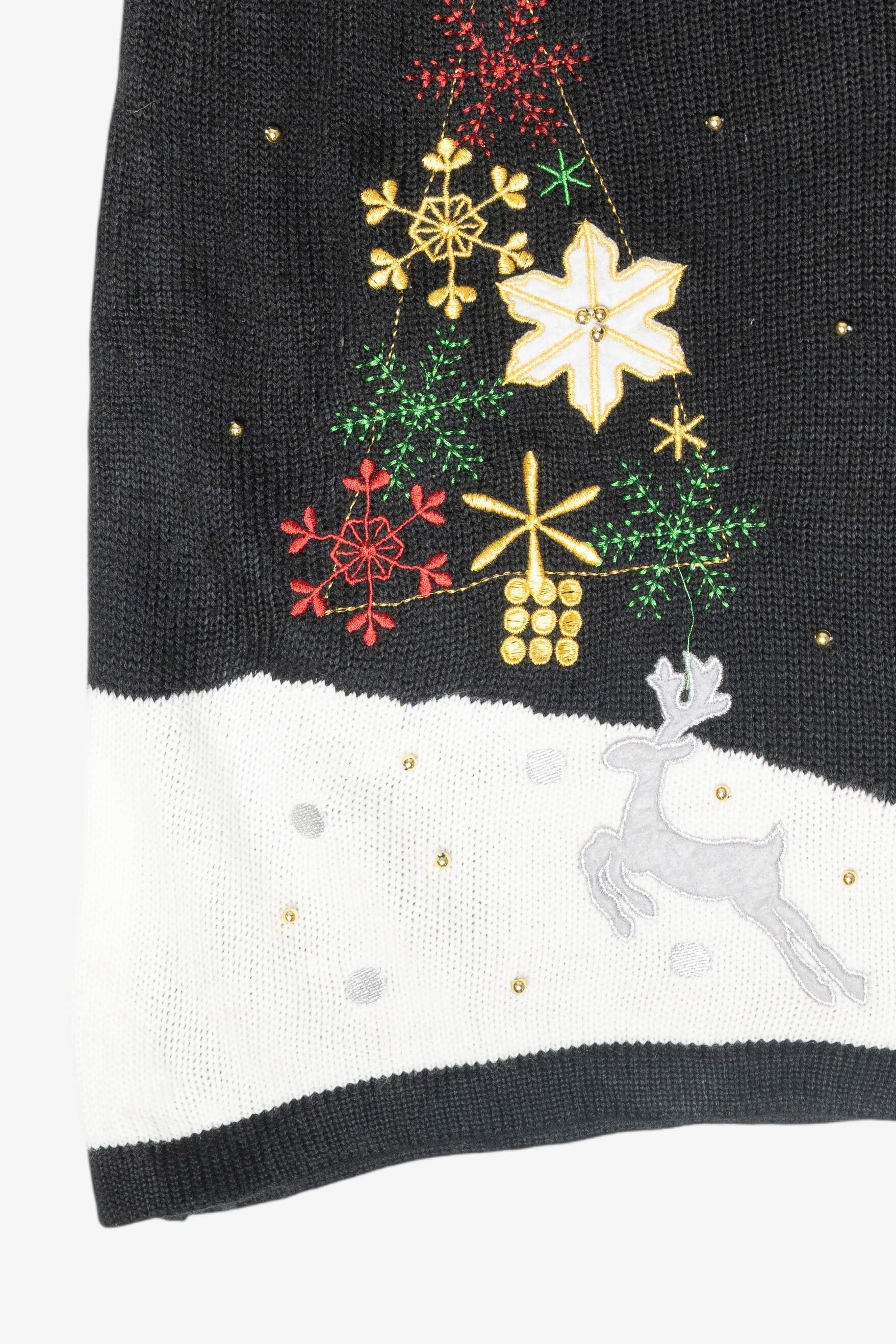 Snowflake Trees Vintage Ugly Christmas Vest (2000s)