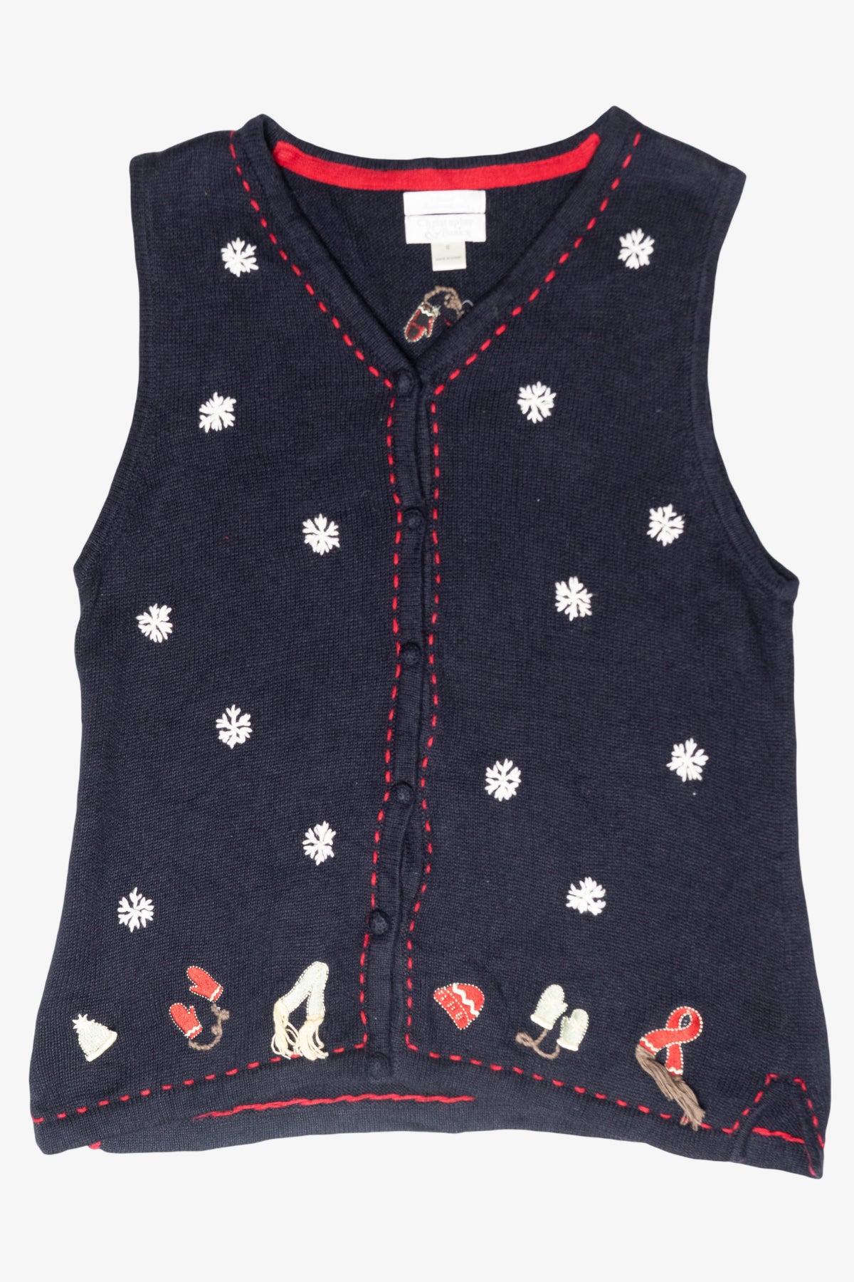 Mittens & Scarves Vintage Ugly Christmas Sweater Vest (2000s)