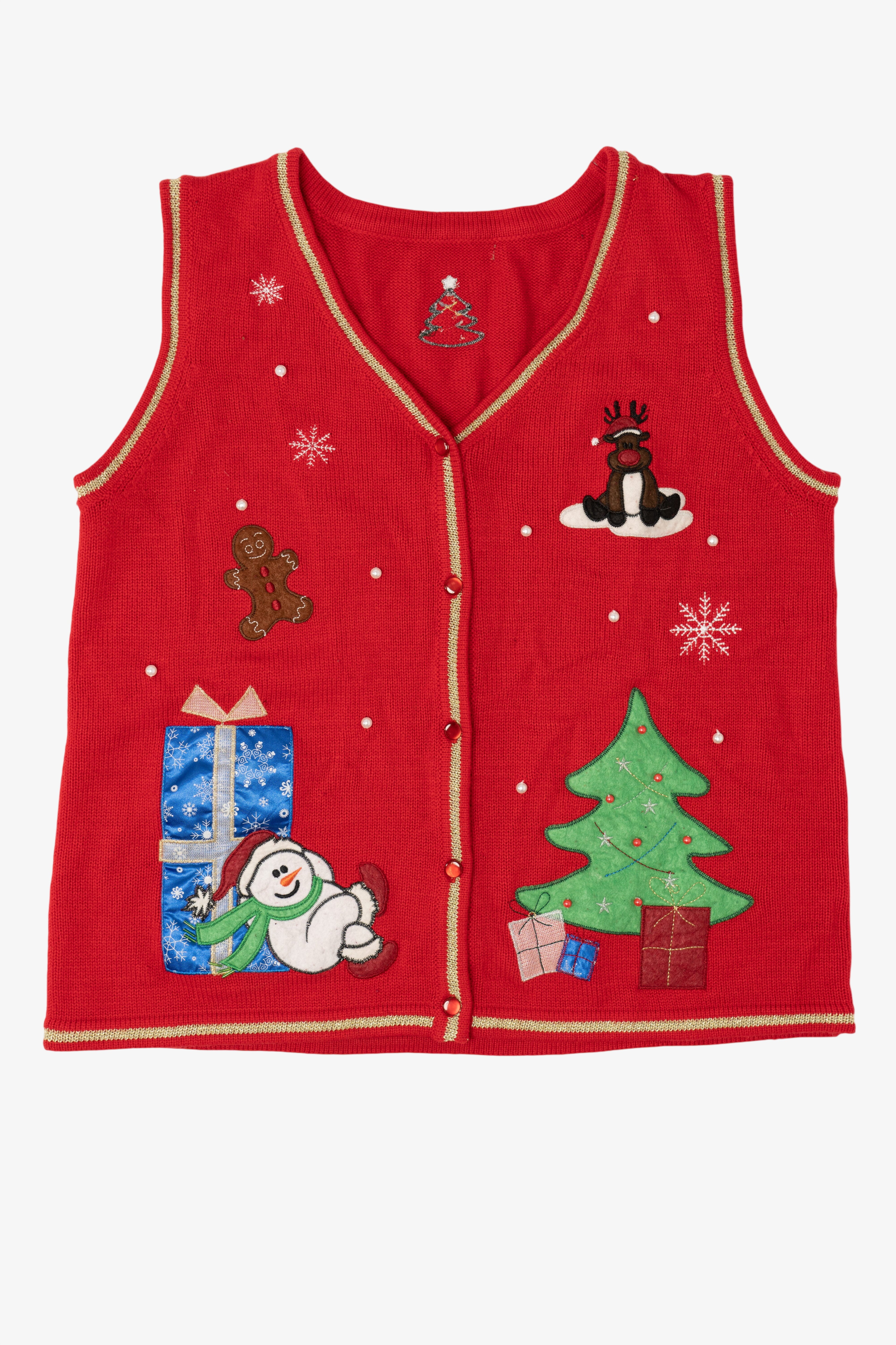 Vintage Red Ugly Christmas Vest (2000s)