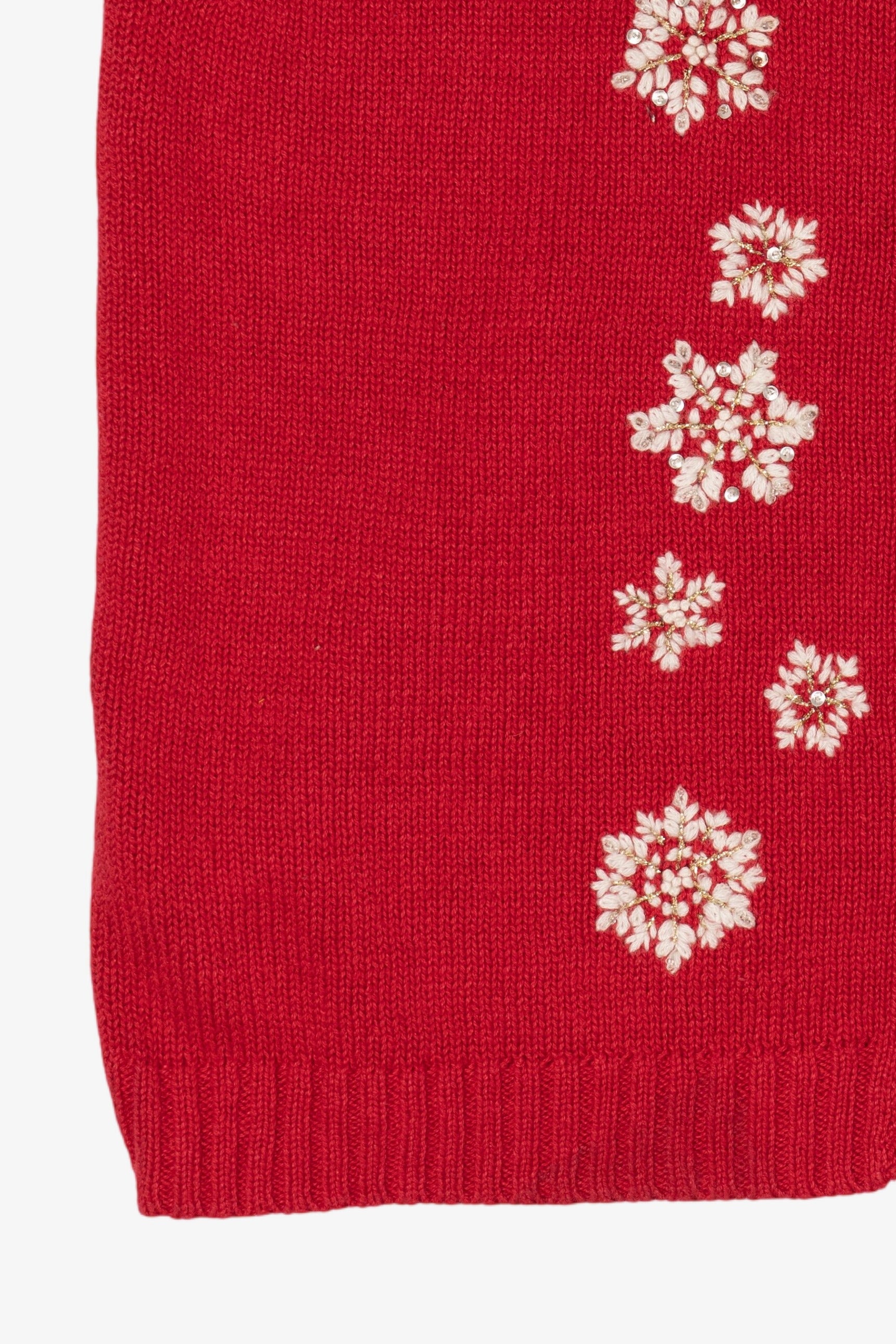 Vintage Red Snowflakes Ugly Christmas Vest (2000s)