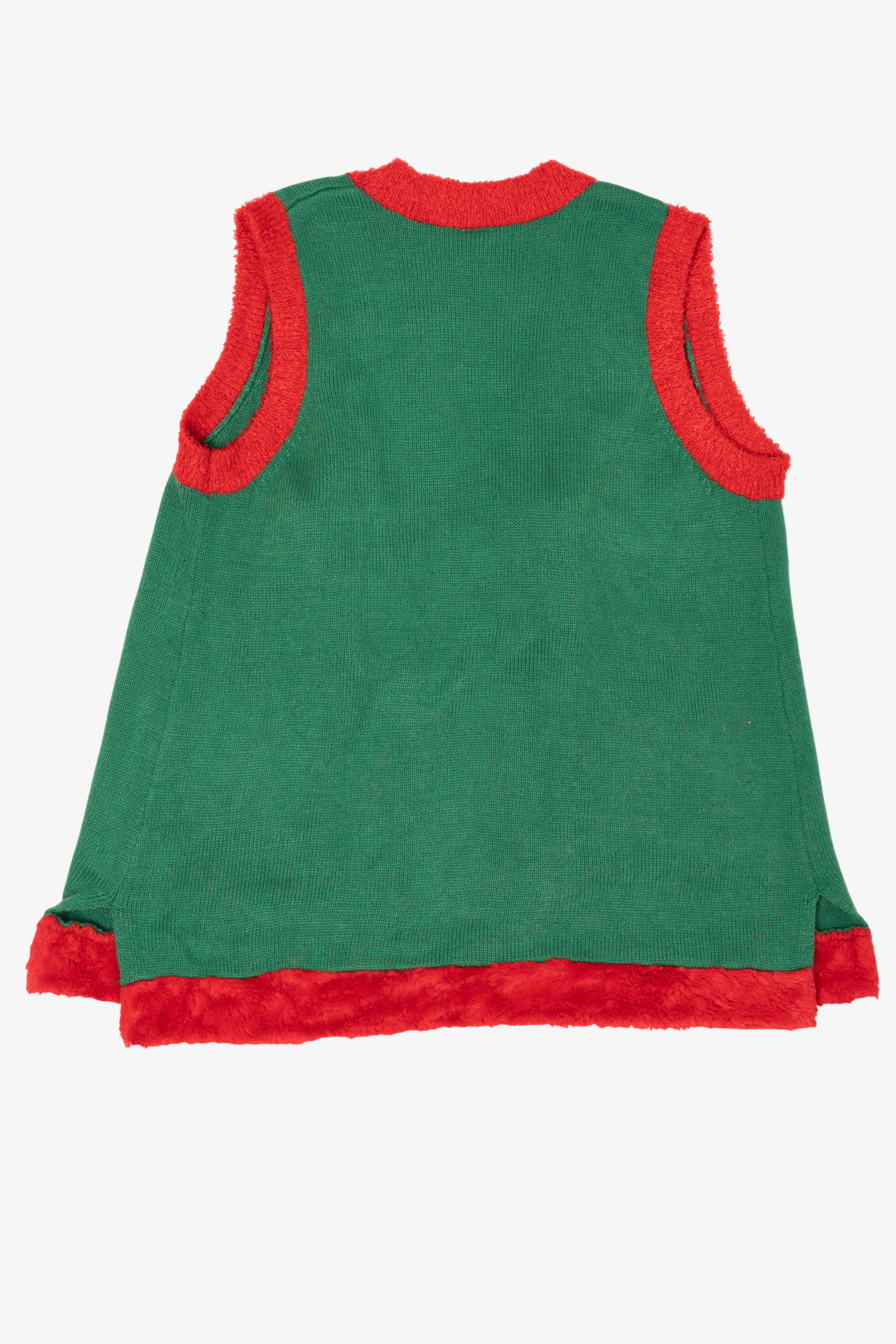 Green Holiday Time Open Ugly Christmas Vest (2010s)