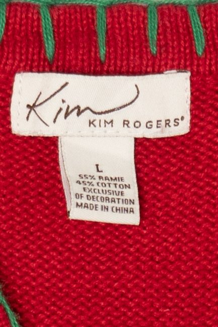 Vintage Red Kim Rogers Reindeer Ugly Christmas Vest (2000s)