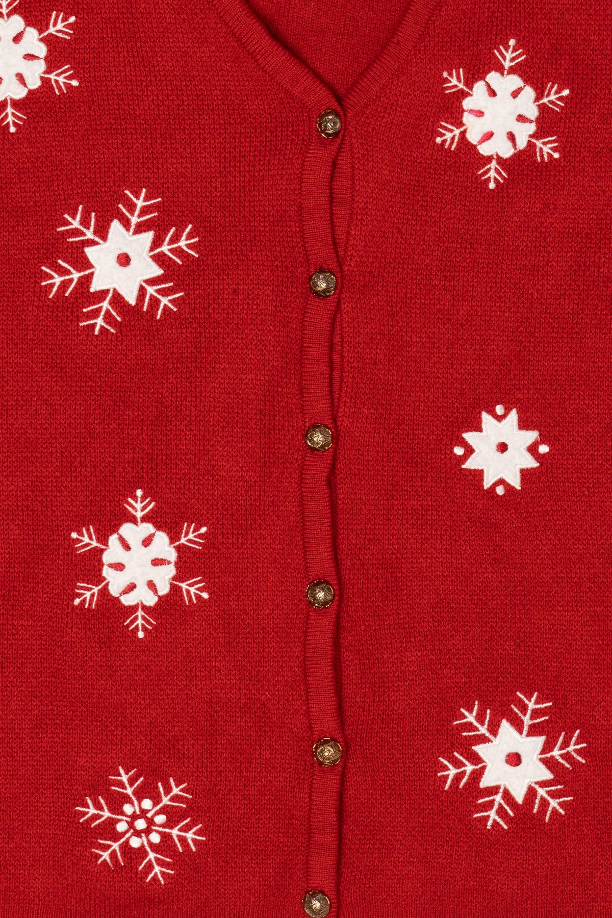Vintage Red Croft & Barrow Snowflakes Ugly Christmas Vest (2000s)