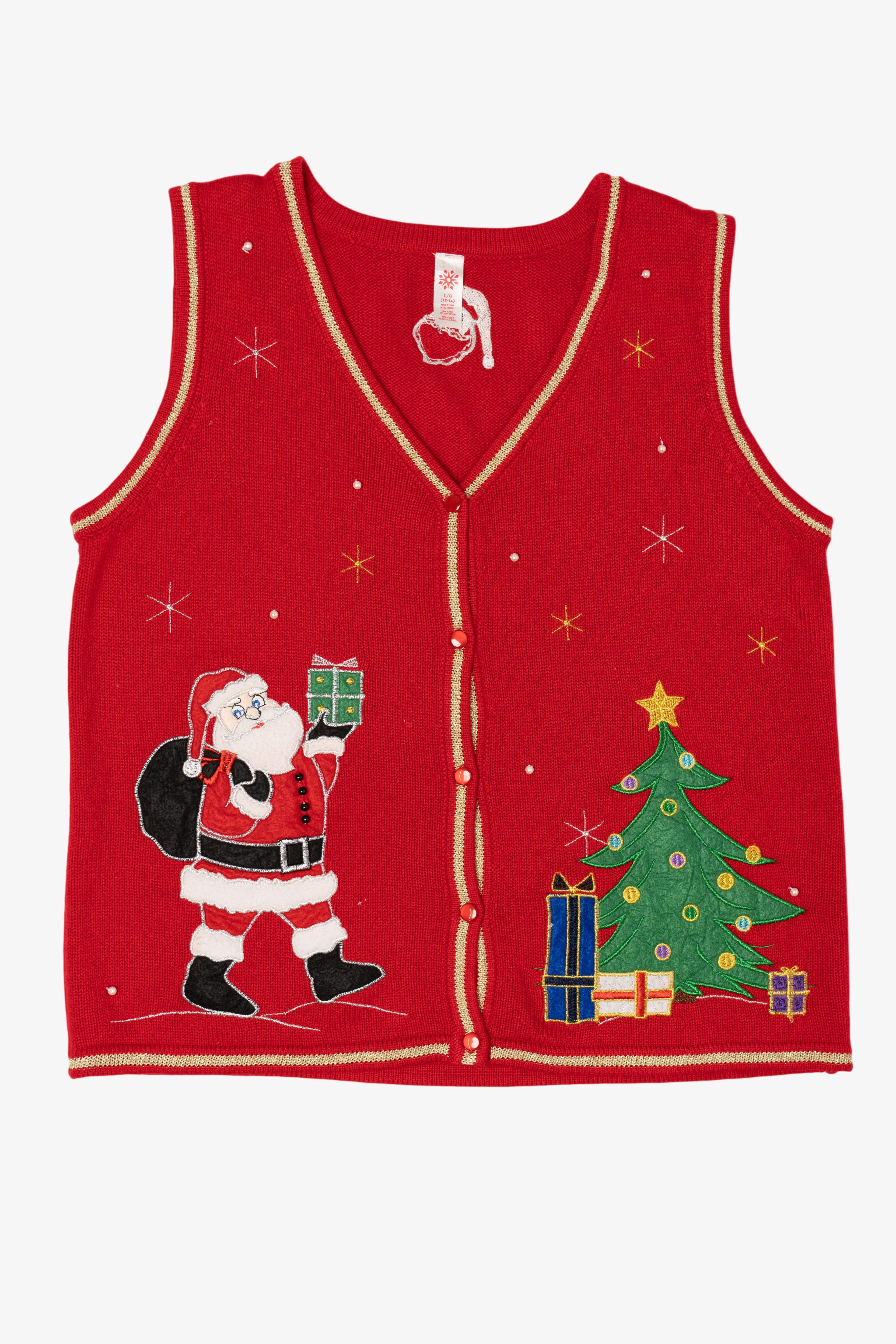 Vintage Red Santa Ugly Christmas Vest (2000s)