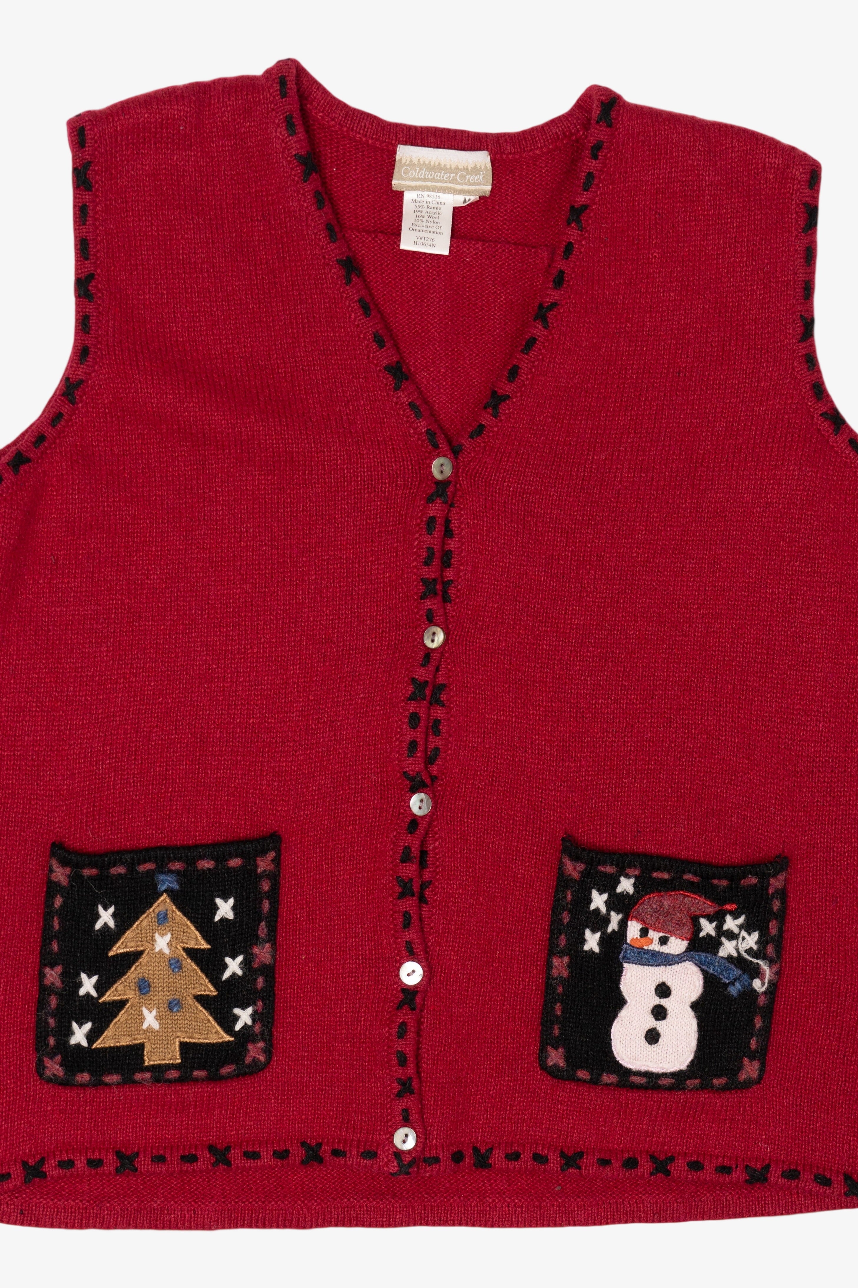 Vintage Red Coldwater Creek Ugly Christmas Vest (2000s)