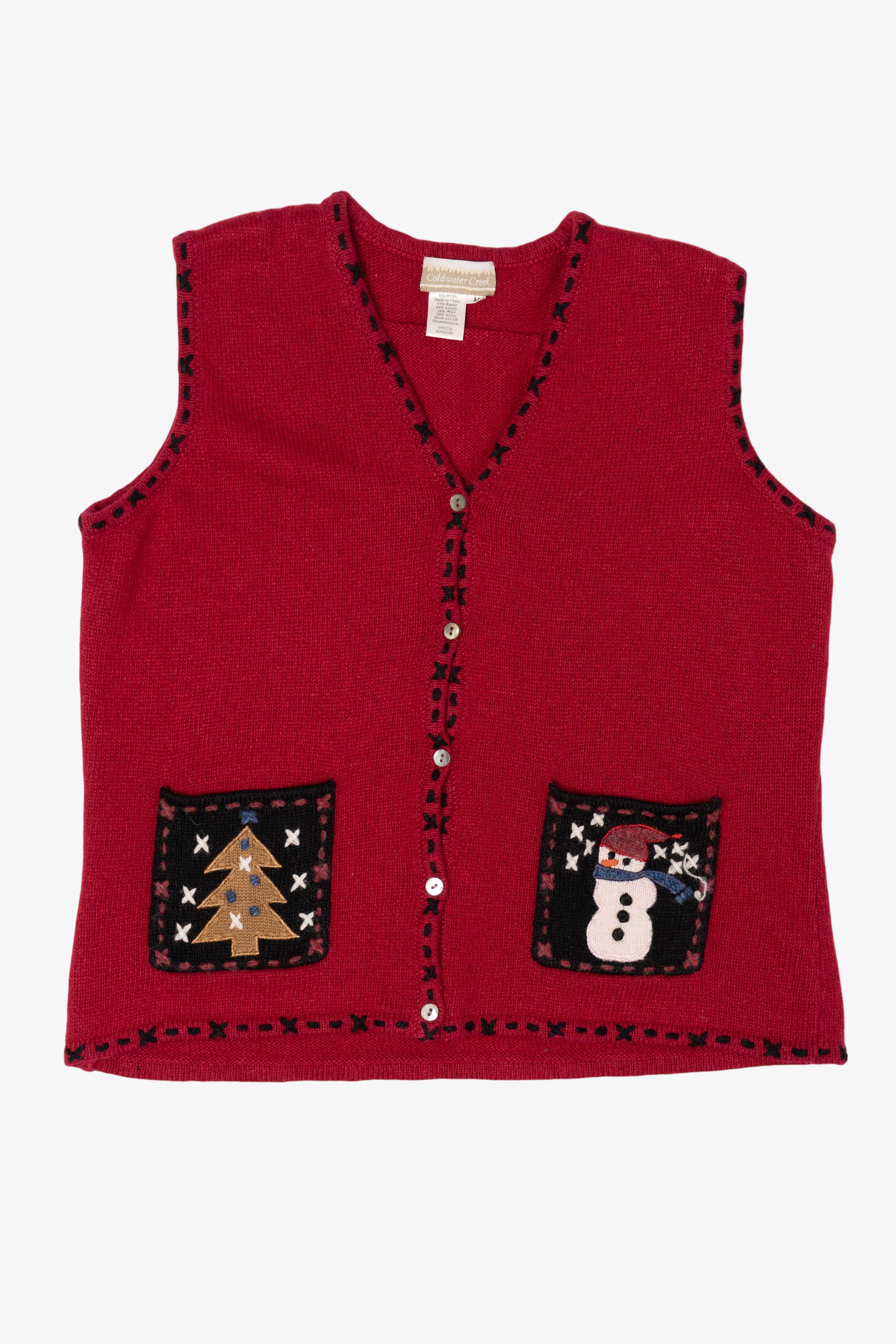 Vintage Red Coldwater Creek Ugly Christmas Vest (2000s)