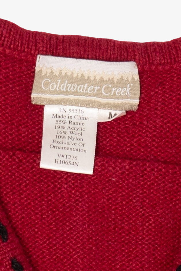 Vintage Red Coldwater Creek Ugly Christmas Vest (2000s)