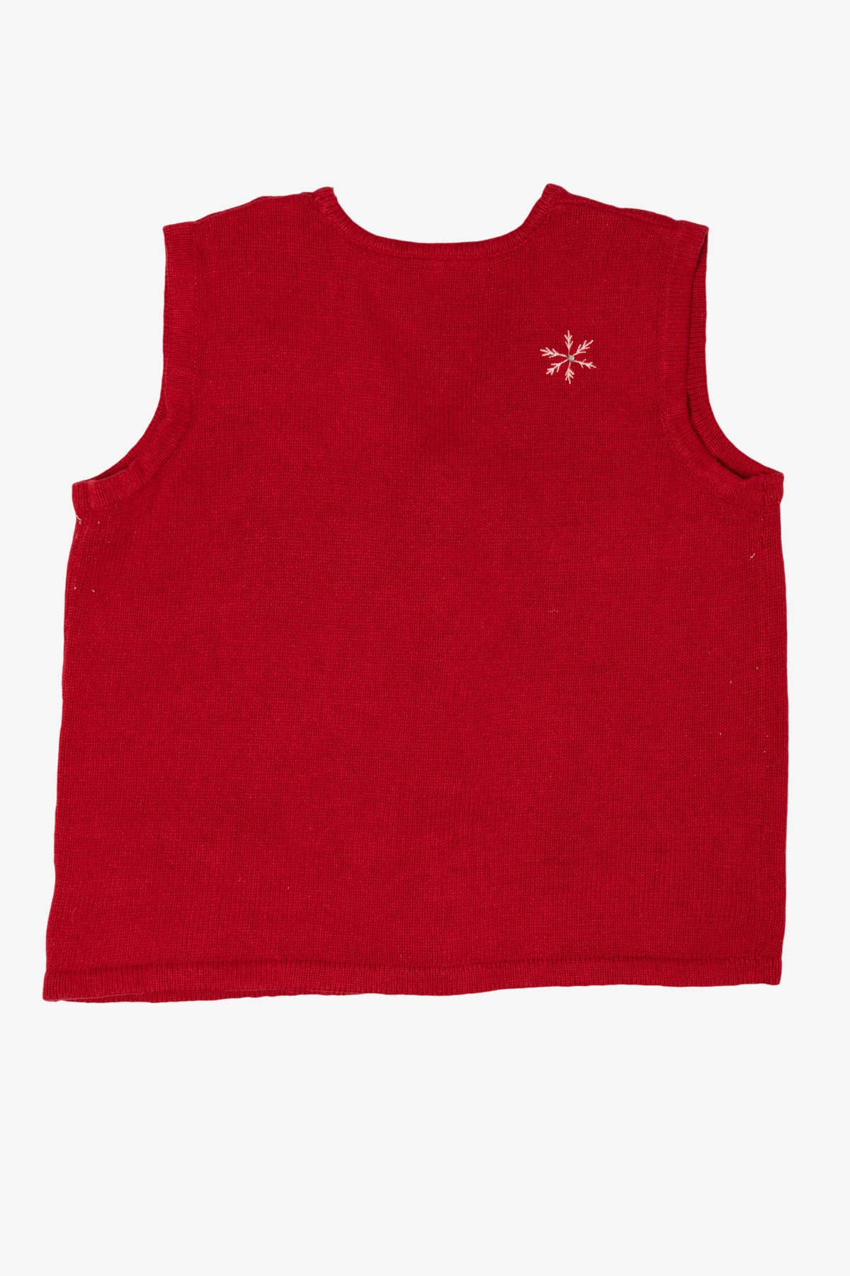 Vintage Red Bobbie Brooks Snowmen Ugly Christmas Vest (1990s)