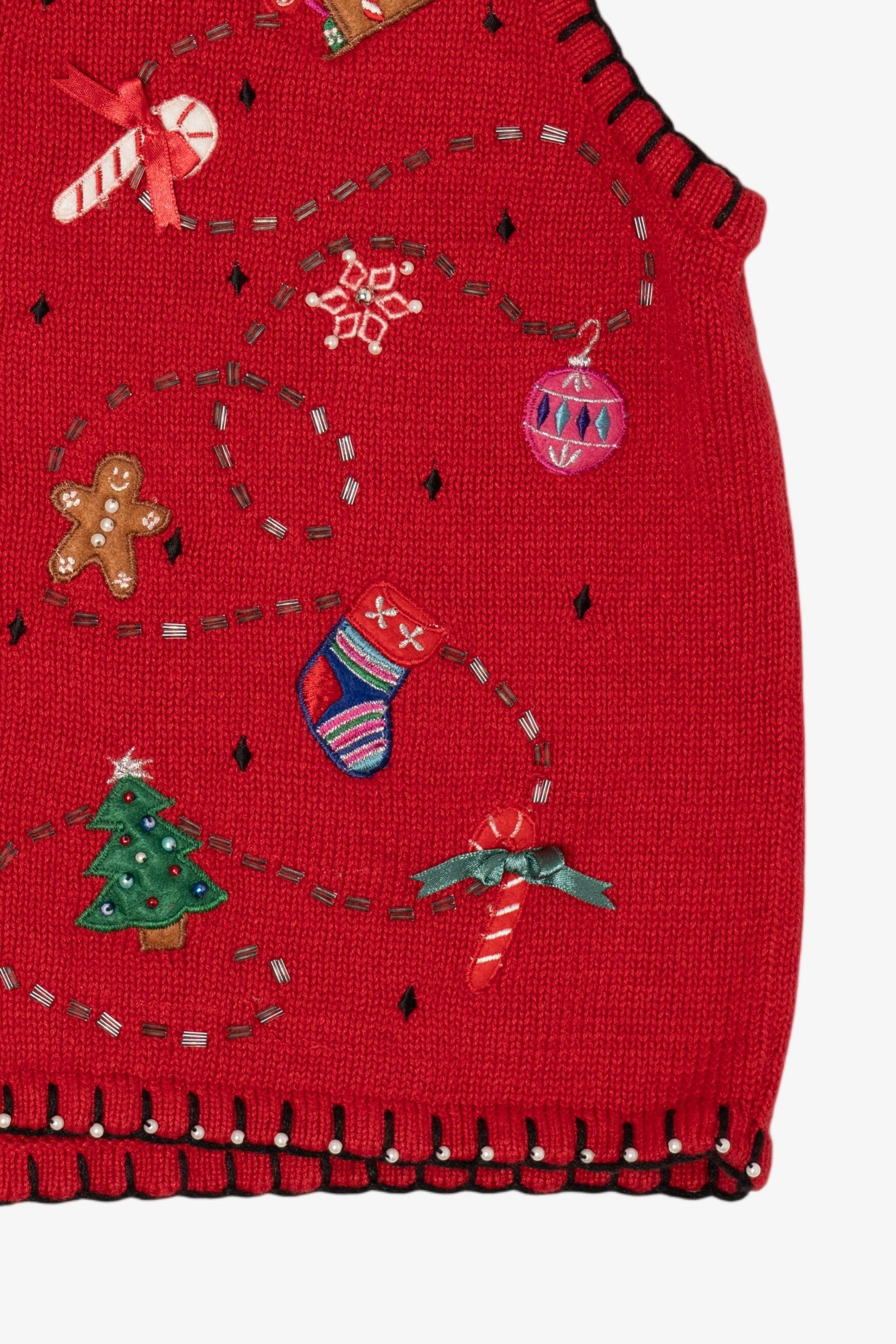 Vintage Red Designers Originals Studio Ugly Christmas Vest (1990s)