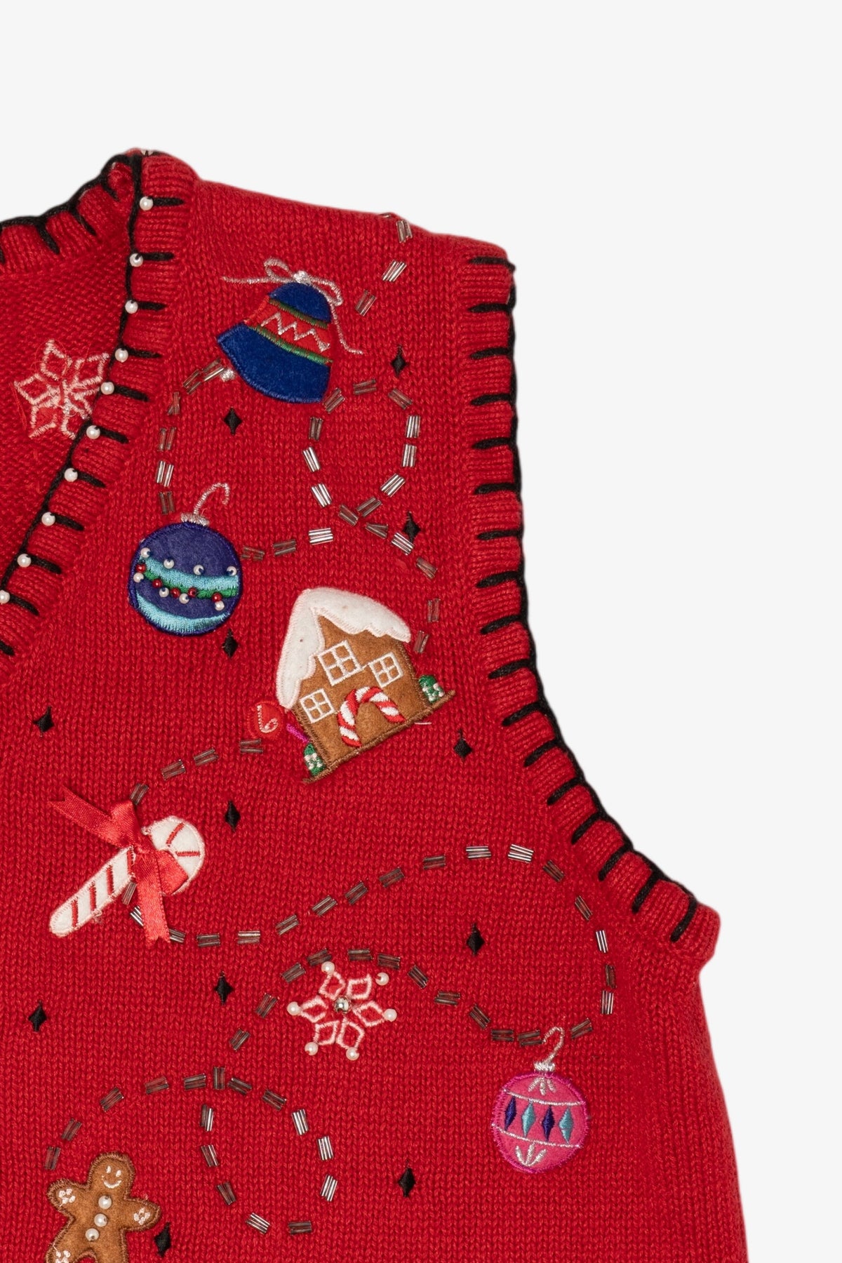 Vintage Red Designers Originals Studio Ugly Christmas Vest (1990s)