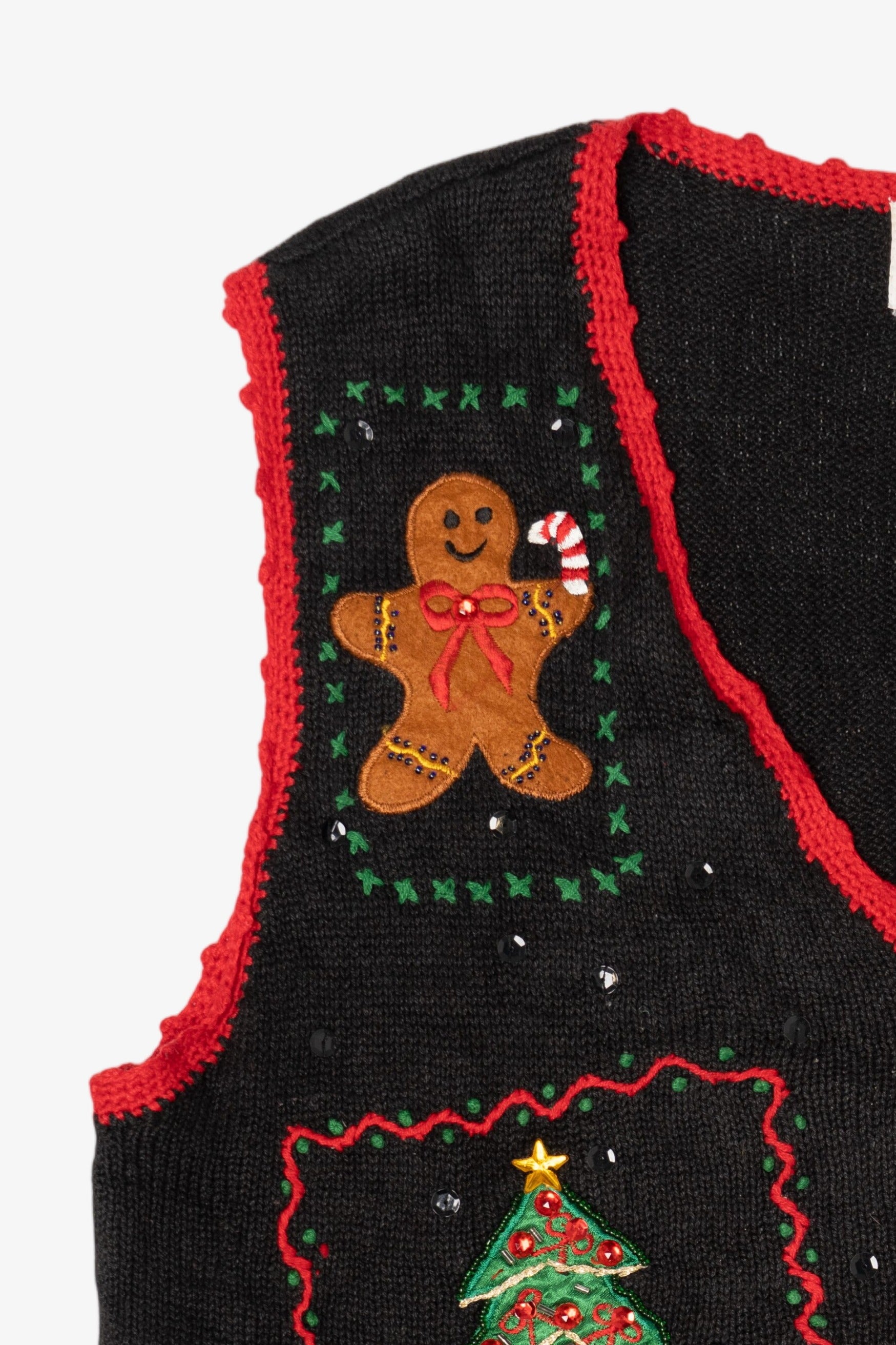 Vintage Black Nutcracker Ugly Christmas Vest (1990s)