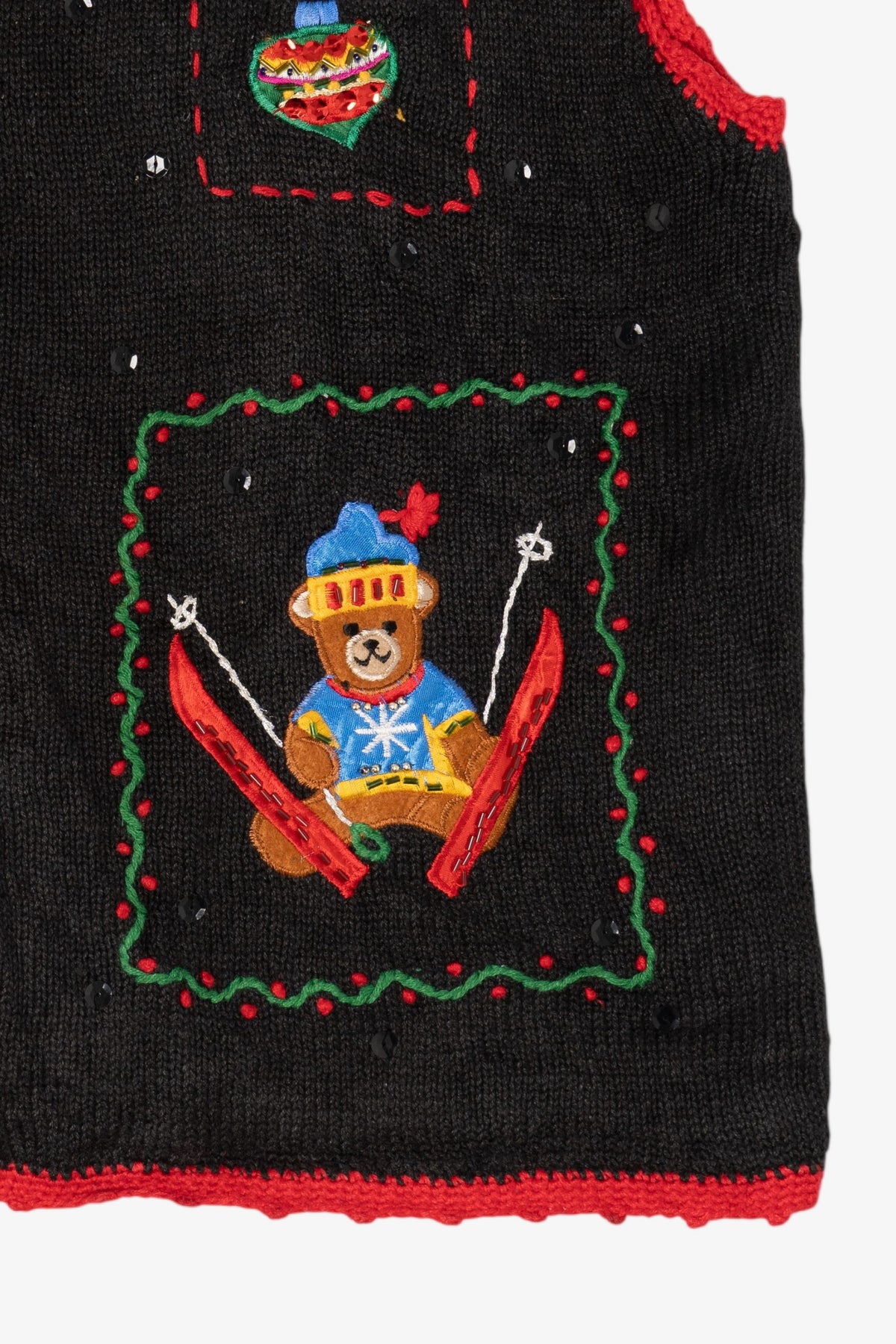 Vintage Black Nutcracker Ugly Christmas Vest (1990s)