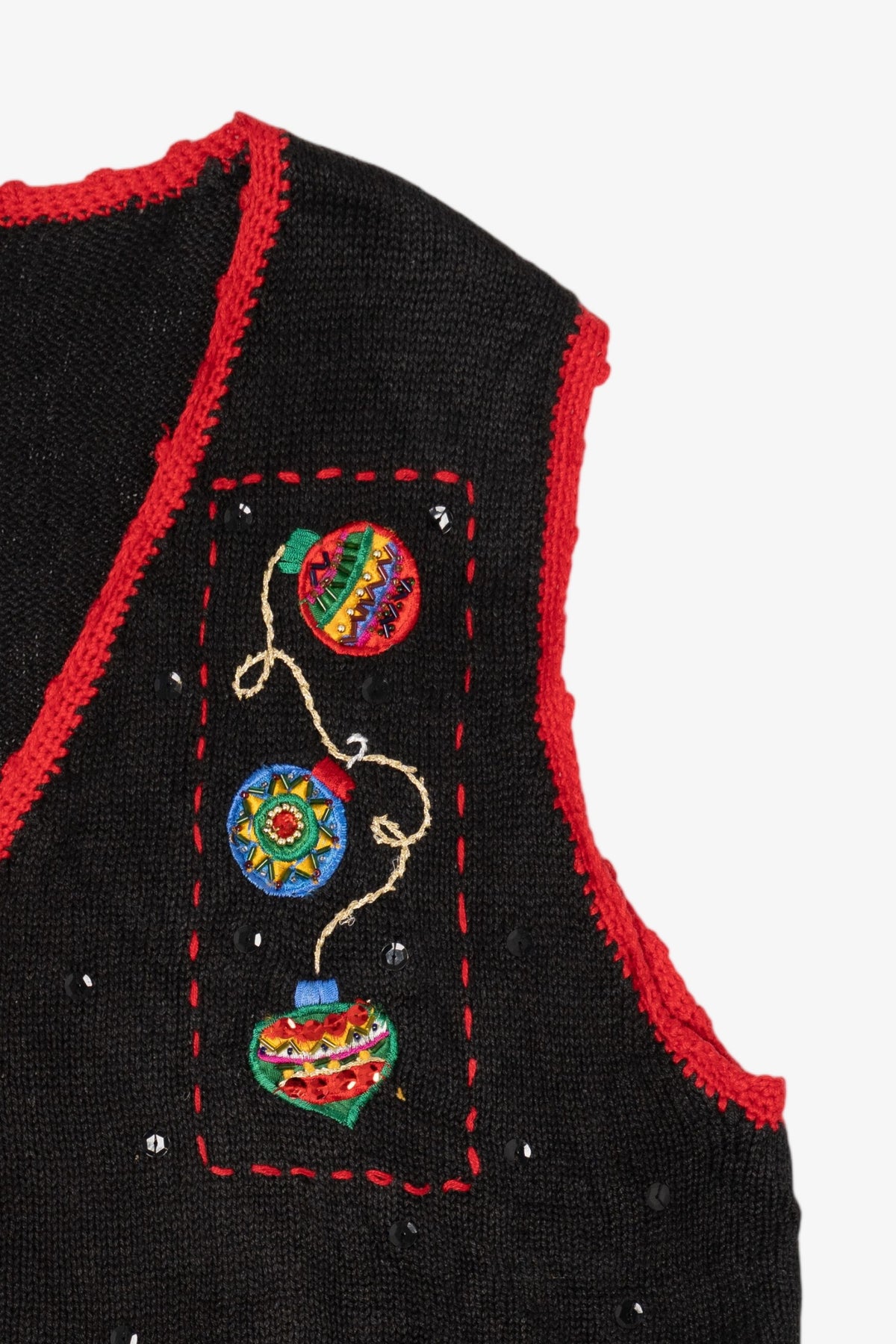 Vintage Black Nutcracker Ugly Christmas Vest (1990s)