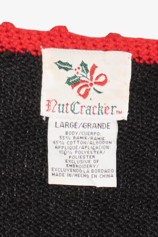 Vintage Black Nutcracker Ugly Christmas Vest (1990s)