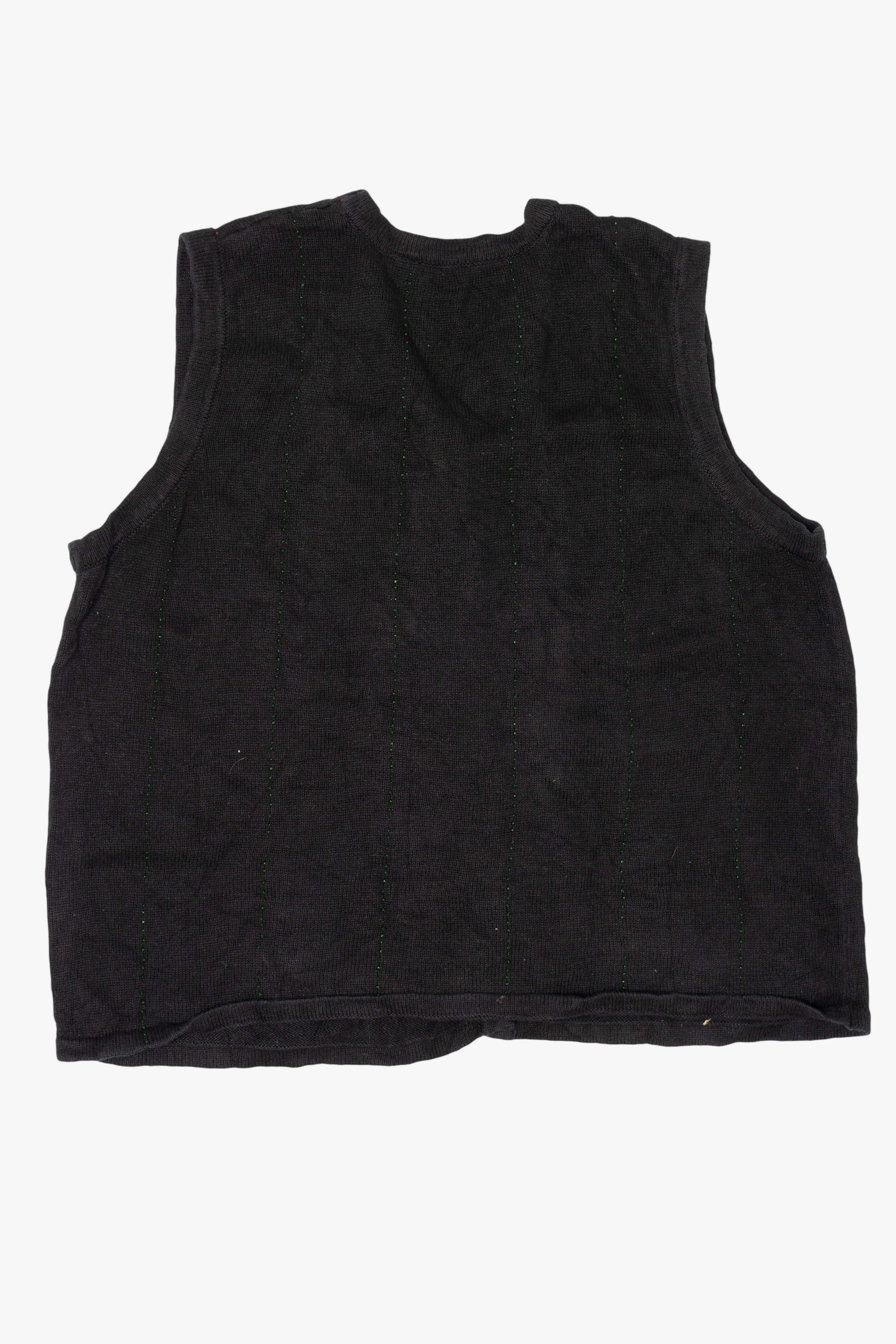 Vintage Black Trees Ugly Christmas Vest (1990s)