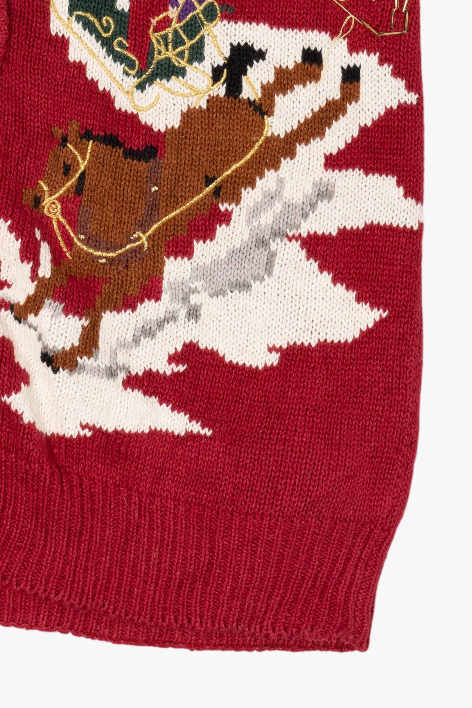 Vintage Red P'Galli Ugly Christmas Vest (1990s)