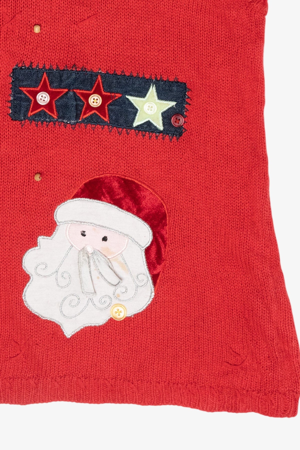 Cozy Plaid Santa Vintage Ugly Christmas Sweater Vest (2000s)