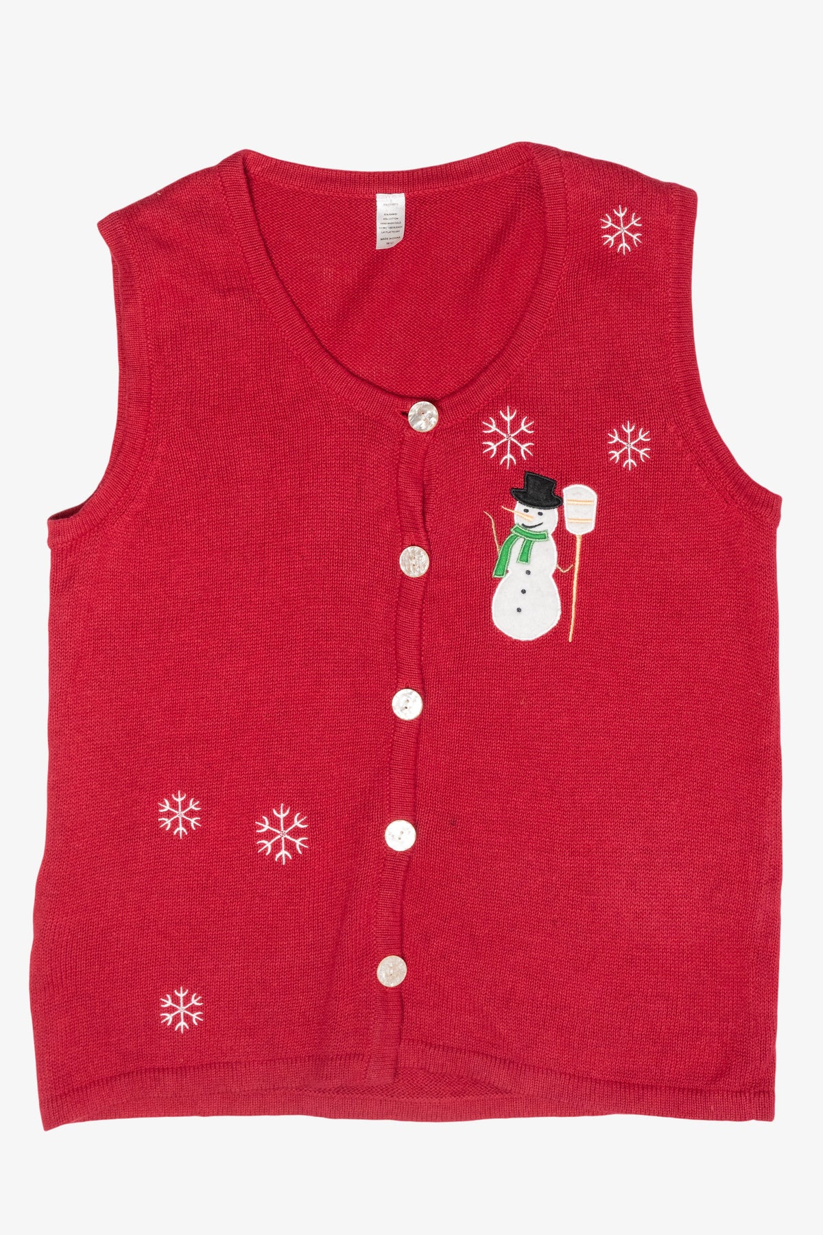 Snowman Vintage Ugly Christmas Sweater Vest (2000s)