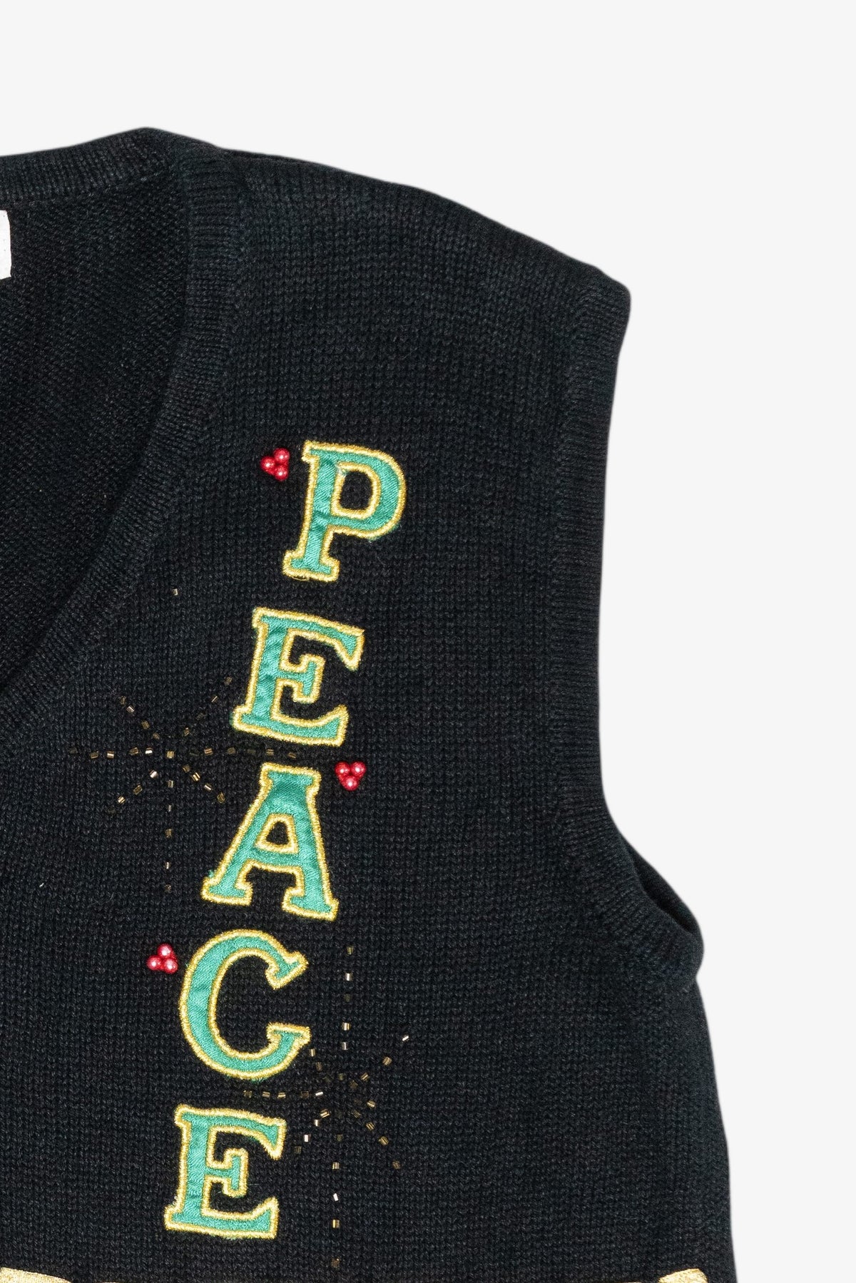 Peace & Joy Vintage Ugly Christmas Sweater Vest (2000s)