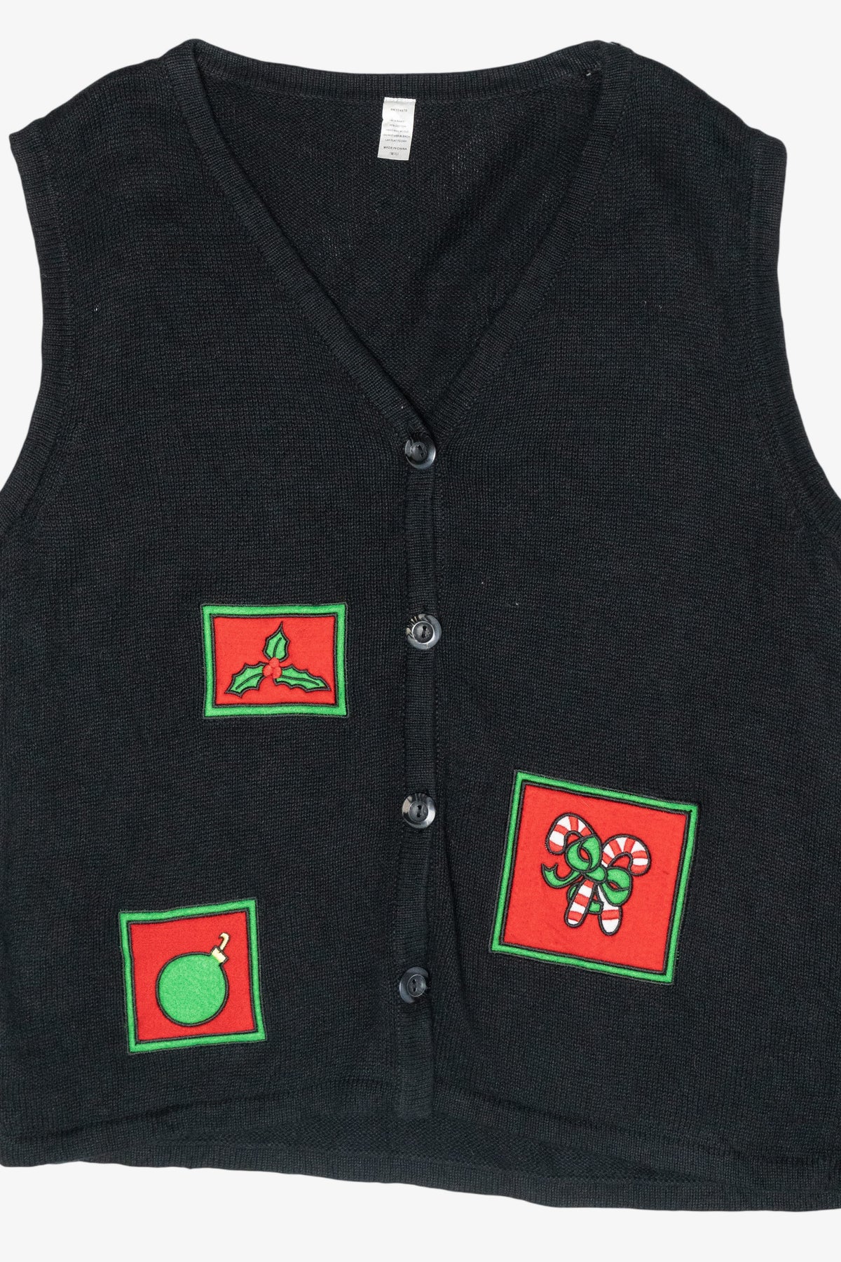 Candy Canes Vintage Ugly Christmas Sweater Vest (2000s)