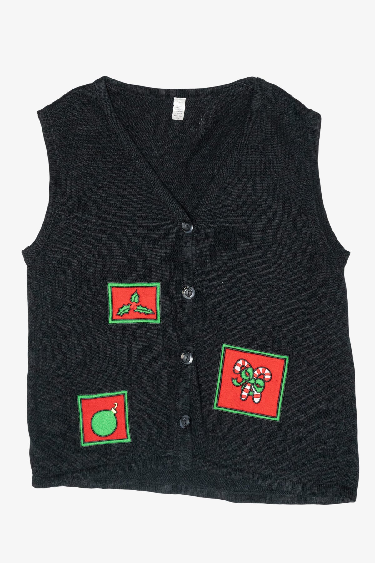 Candy Canes Vintage Ugly Christmas Sweater Vest (2000s)