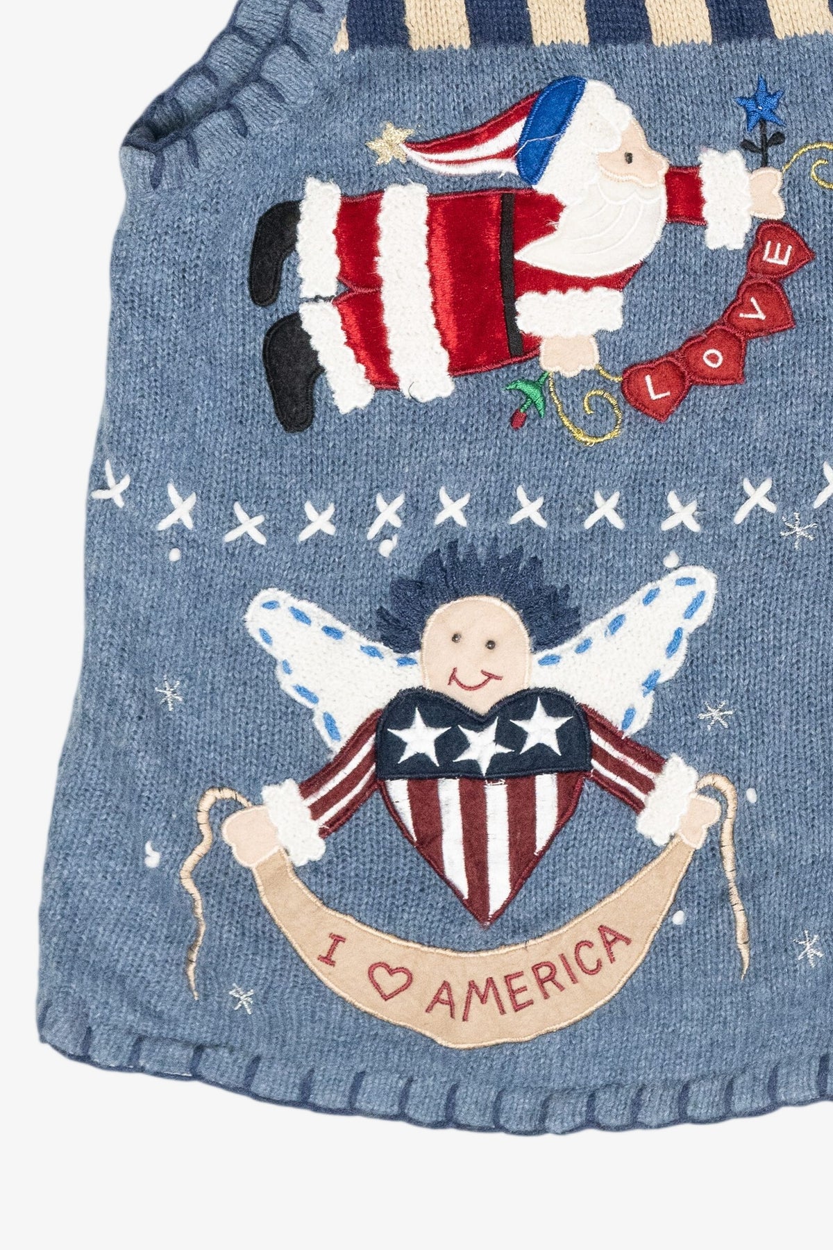 Patriotic Vintage Ugly Christmas Sweater Vest (2000s)