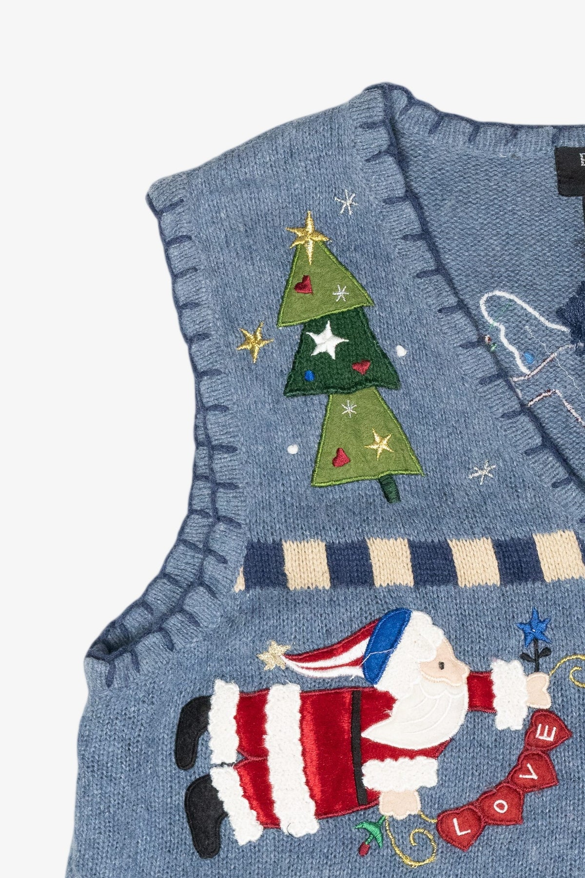 Patriotic Vintage Ugly Christmas Sweater Vest (2000s)