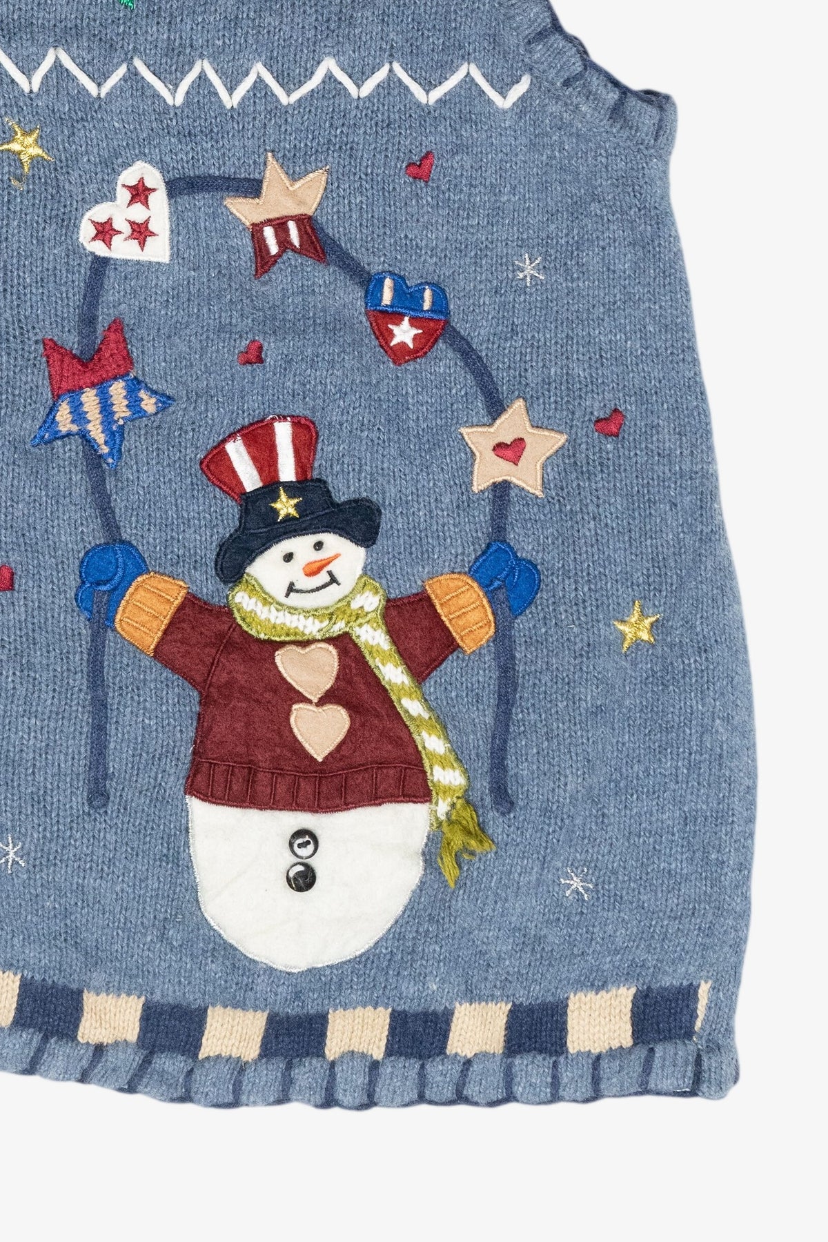 Patriotic Vintage Ugly Christmas Sweater Vest (2000s)