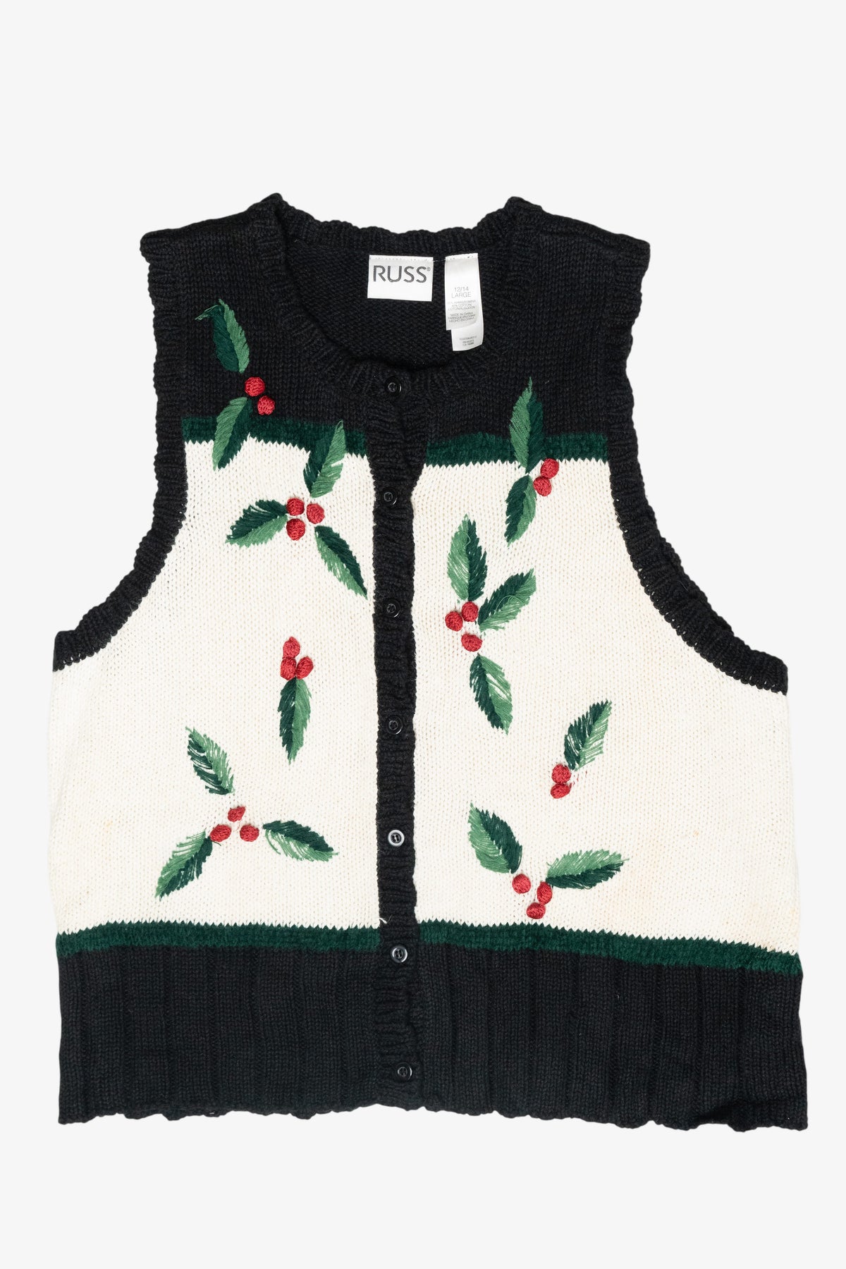 Holly Vintage Ugly Christmas Sweater Vest (2000s)