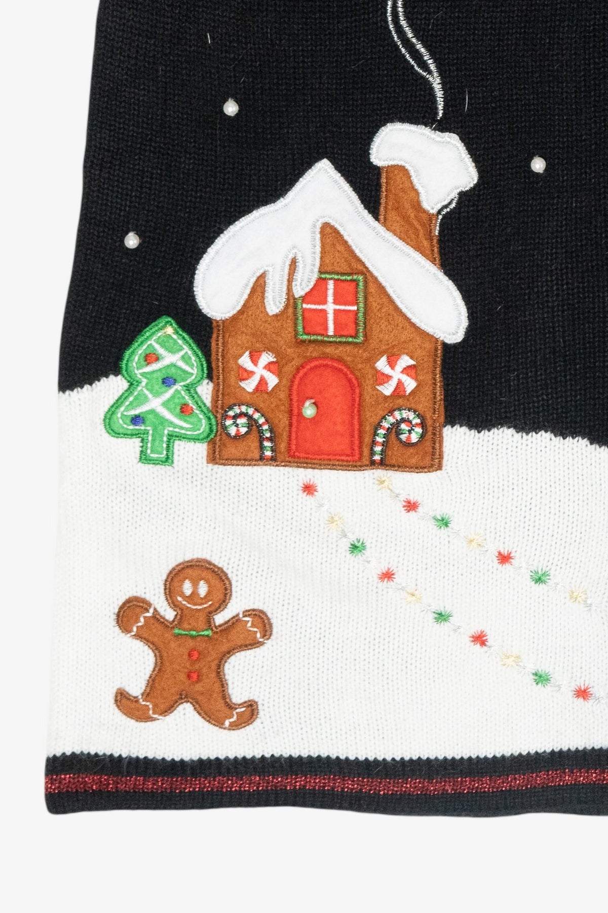 Gingerbread House Vintage Ugly Christmas Sweater Vest (2000s)