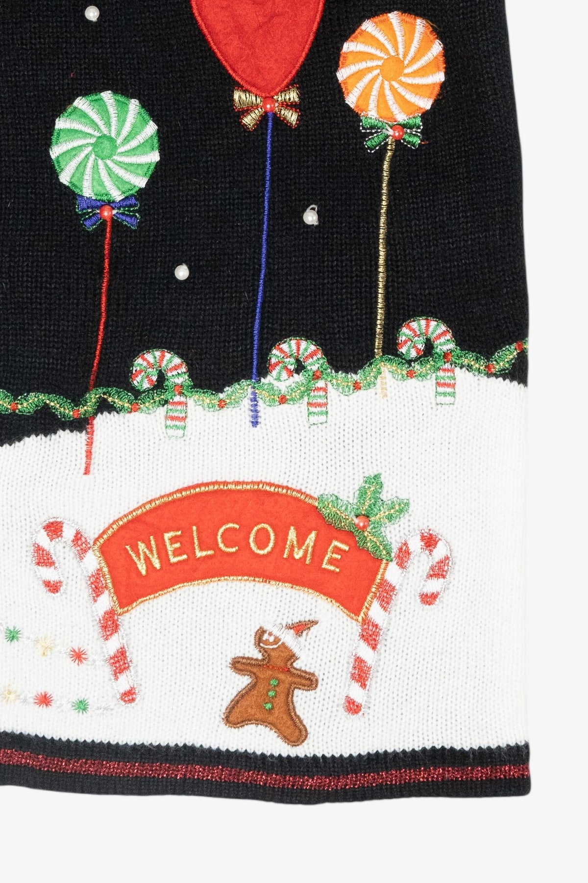 Gingerbread House Vintage Ugly Christmas Sweater Vest (2000s)