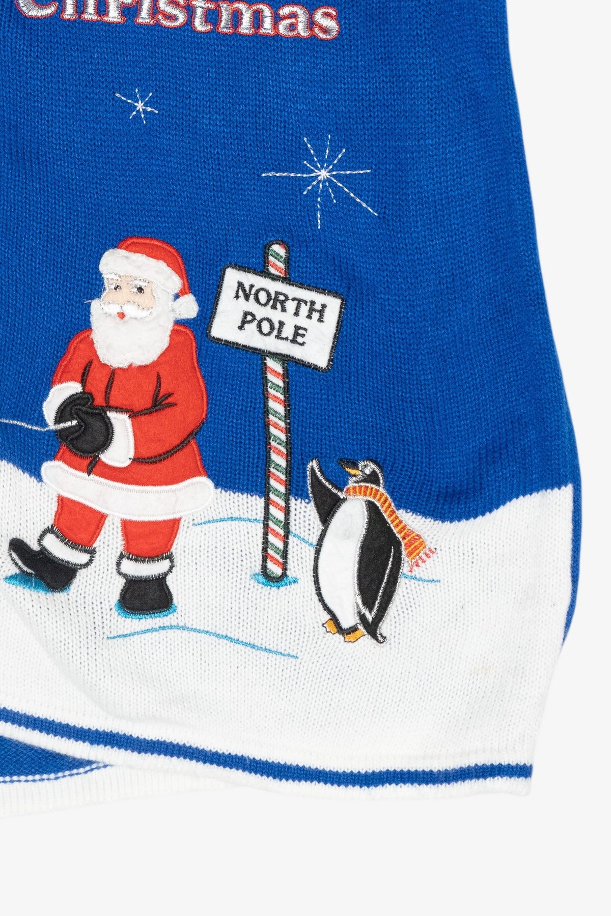 "Fish You A Merry Christmas" Vintage Ugly Sweater Vest (2000s)