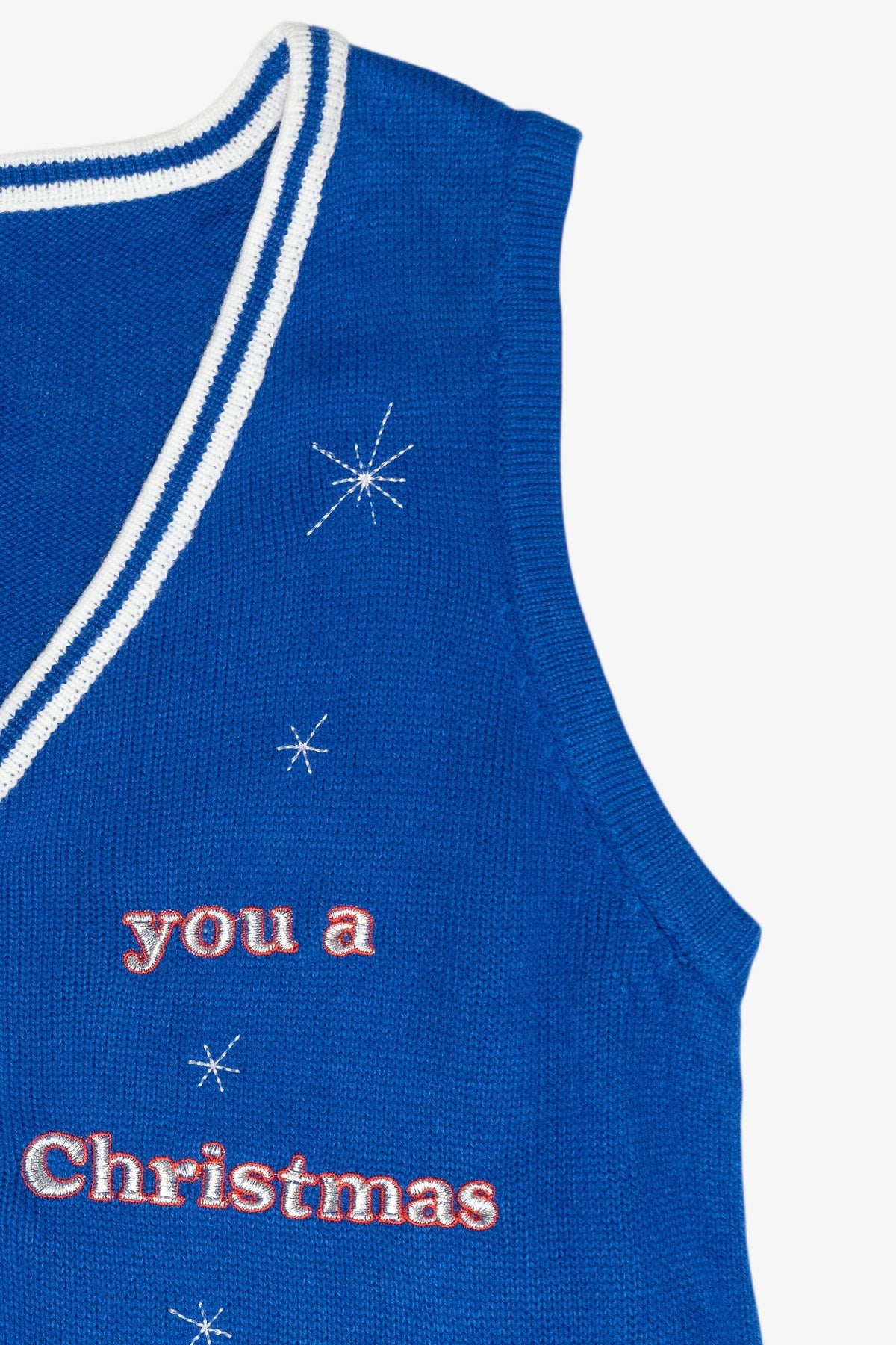 "Fish You A Merry Christmas" Vintage Ugly Sweater Vest (2000s)