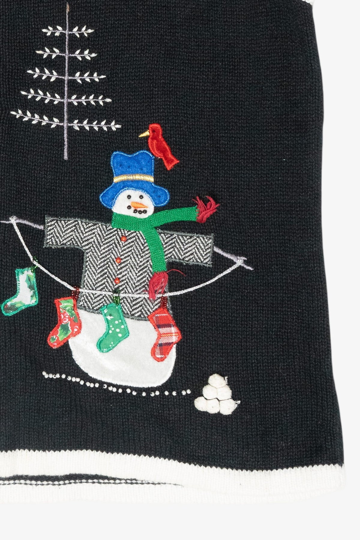 Santa Tree Hunt Vintage Ugly Christmas Sweater Vest (2000s)